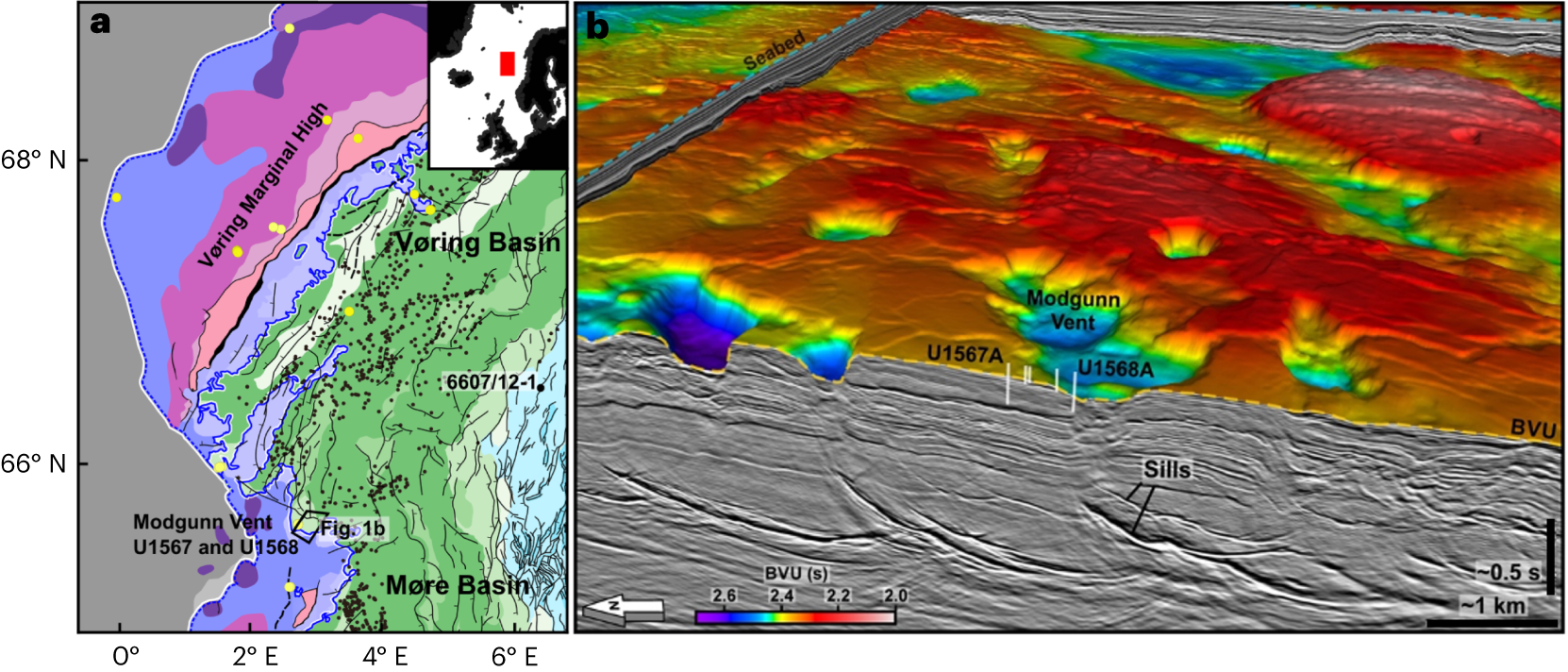 Fig. 1: HTVCs on the mid-Norwegian margin.