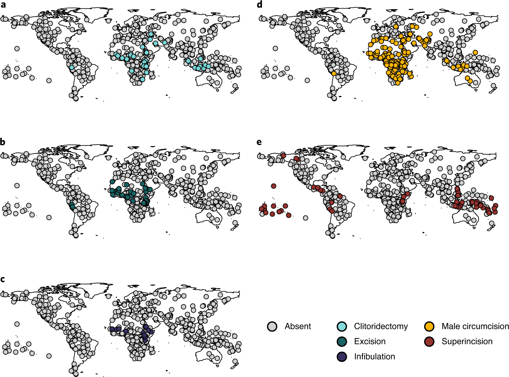 Global phylogenetic analysis reveals multiple origins and correlates of genital mutilation/cutting Nature Human Behaviour