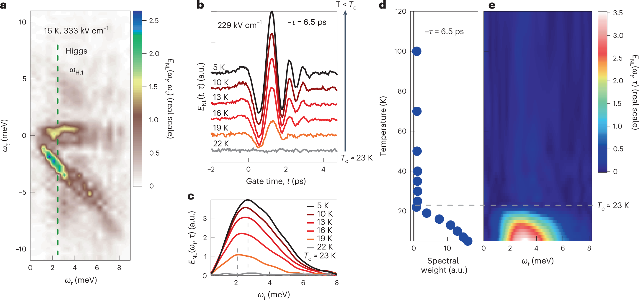 Fig. 4: Temperature dependence of THz-MDCS signals.
