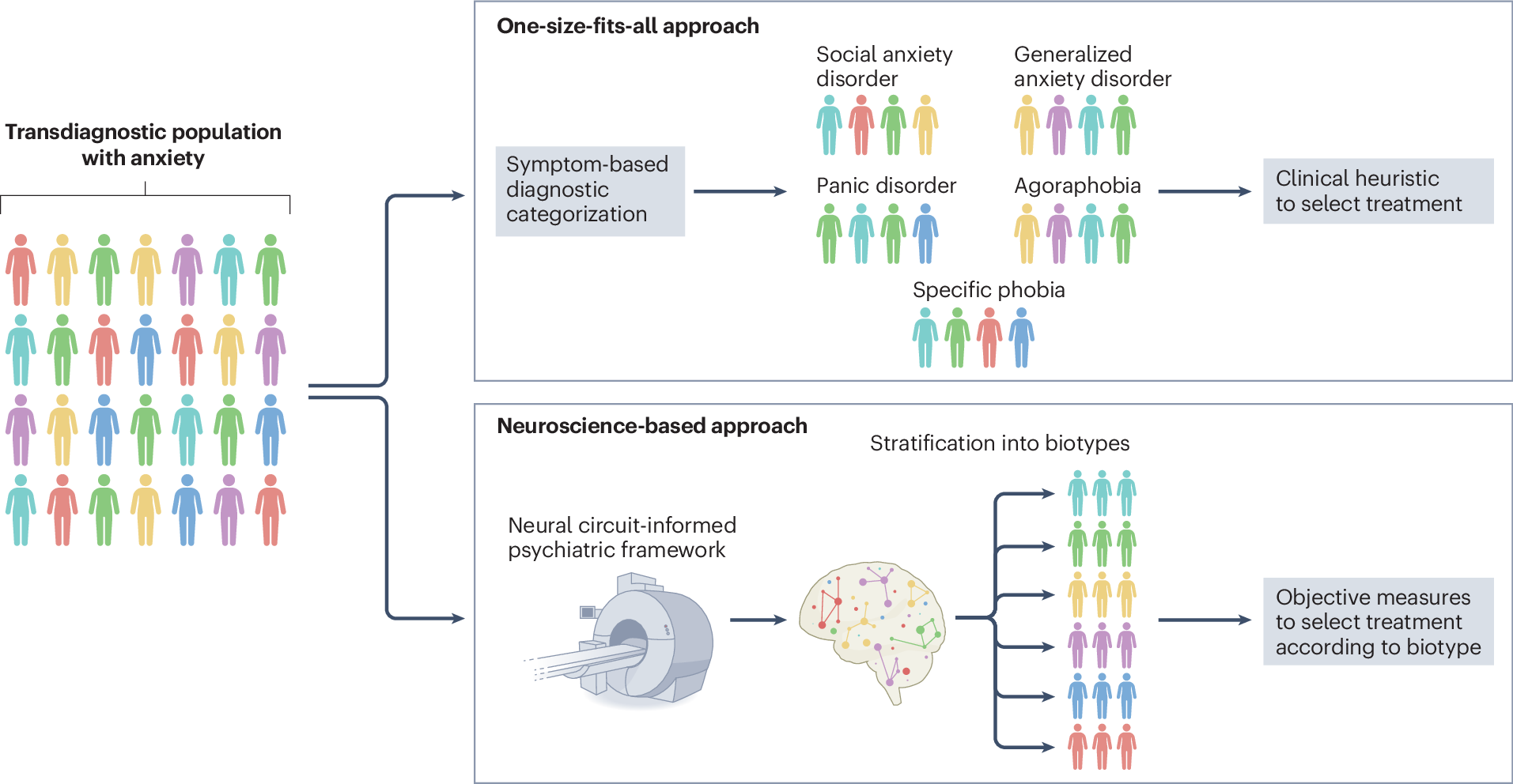 Neural circuit basis of pathological anxiety | Nature Reviews Neuroscience, image size:1913x992