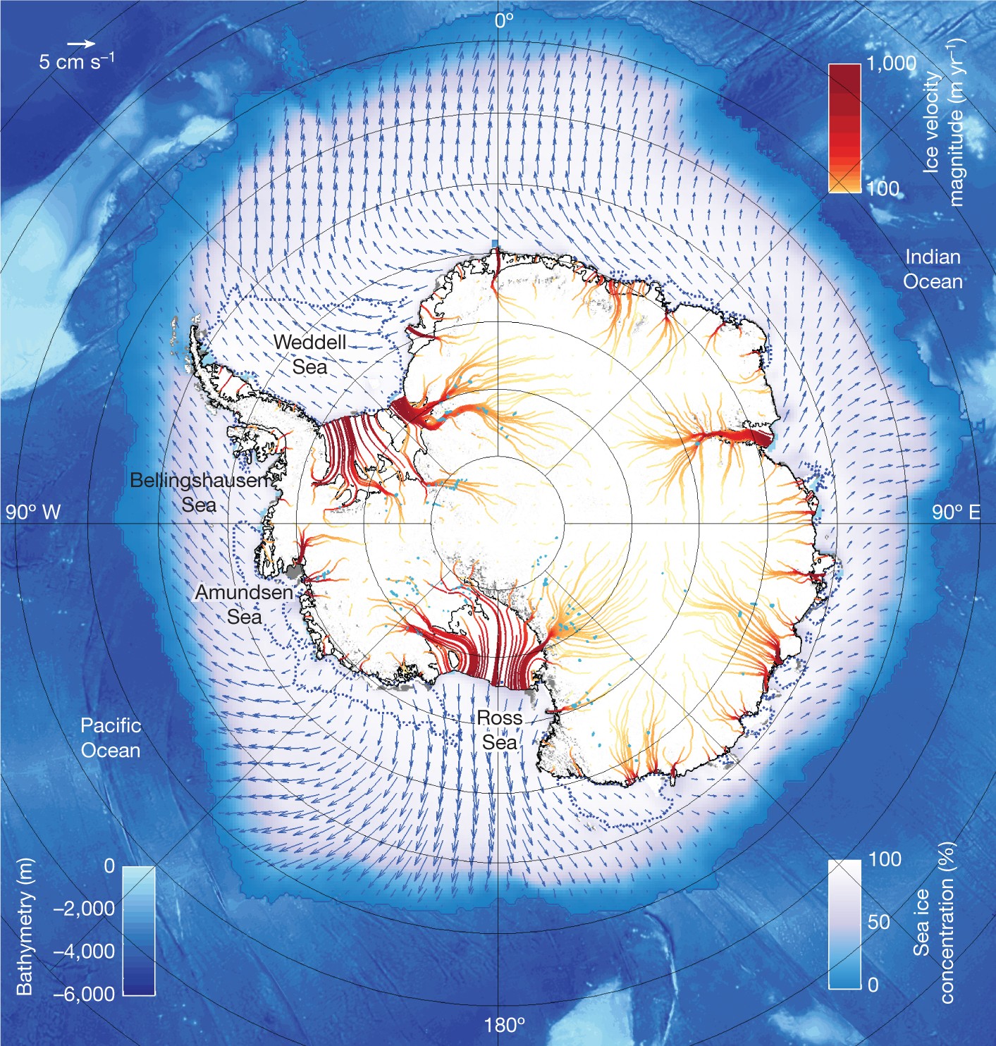 Trends and connections across the Antarctic cryosphere | Nature