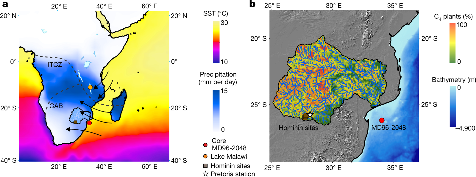 A Two Million Year Long Hydroclimatic Context For Hominin - 