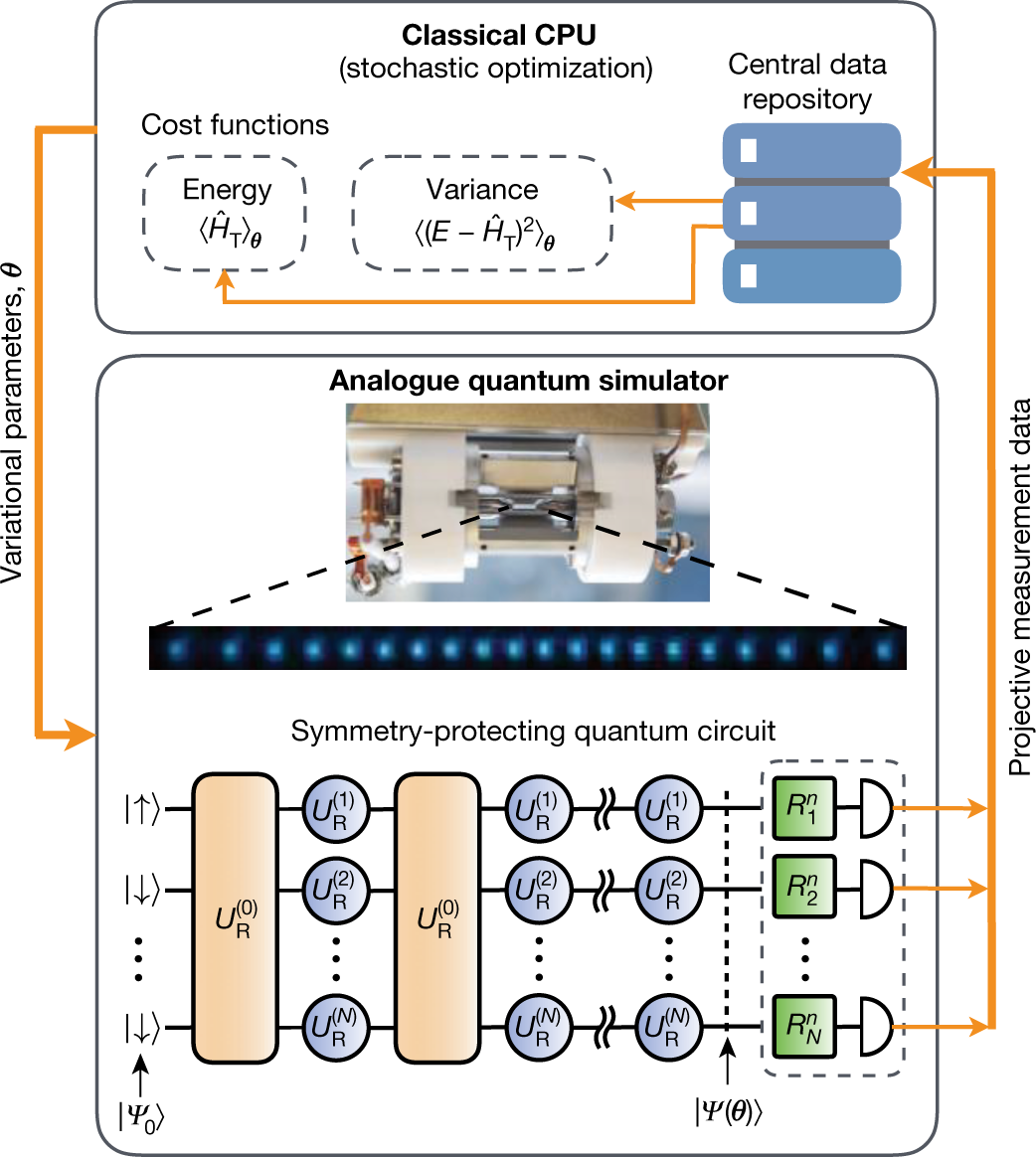 Self-verifying variational quantum simulation of lattice models | Nature