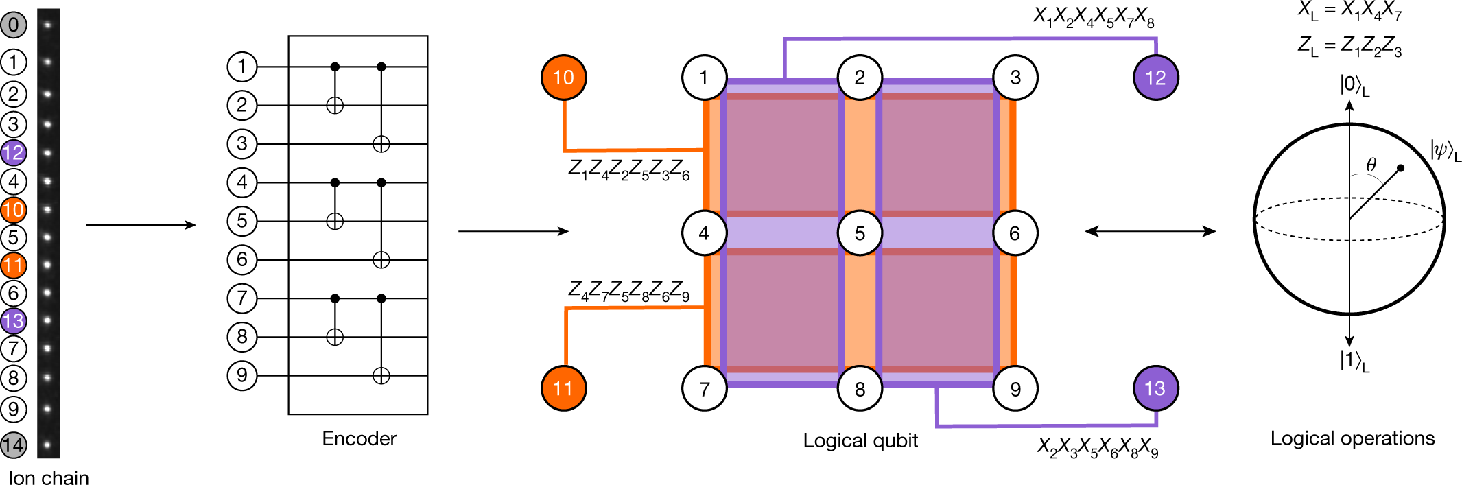 Fault Tolerant Control Of An Error Corrected Qubit Nature
