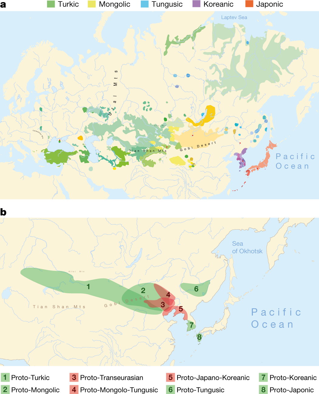 Triangulation supports agricultural spread of the Transeurasian languages |  Nature