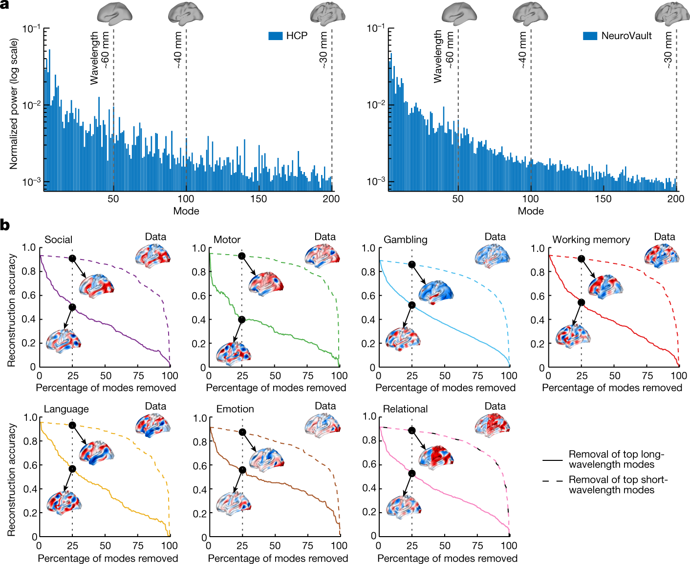 Fig. 3: Task-evoked activity excites long-wavelength modes.