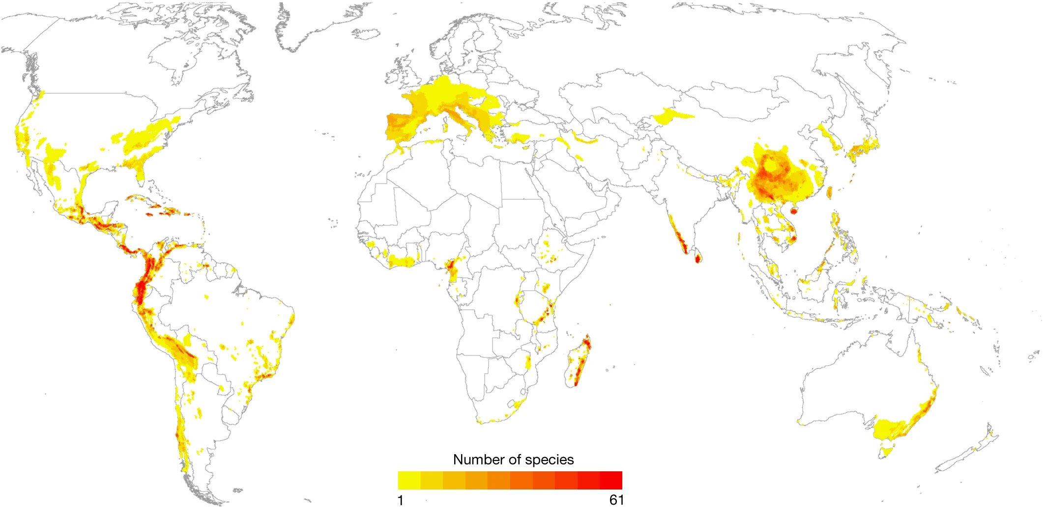  توزيع 2873 نوعًا من البرمائيات المهددة عالميًا