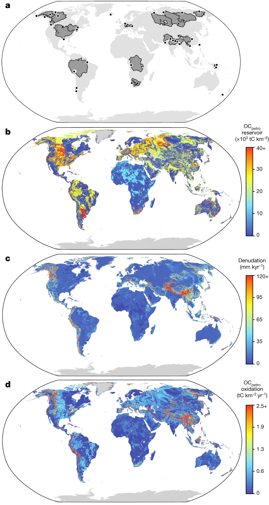 Rock organic carbon oxidation CO2 release offsets silicate weathering sink  | Nature