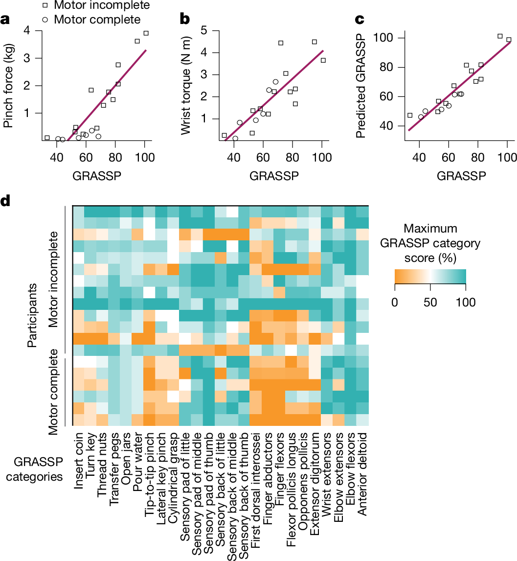 Fig. 2: Hand and wrist dysfunction after SCI represent targets for improved functional recovery.