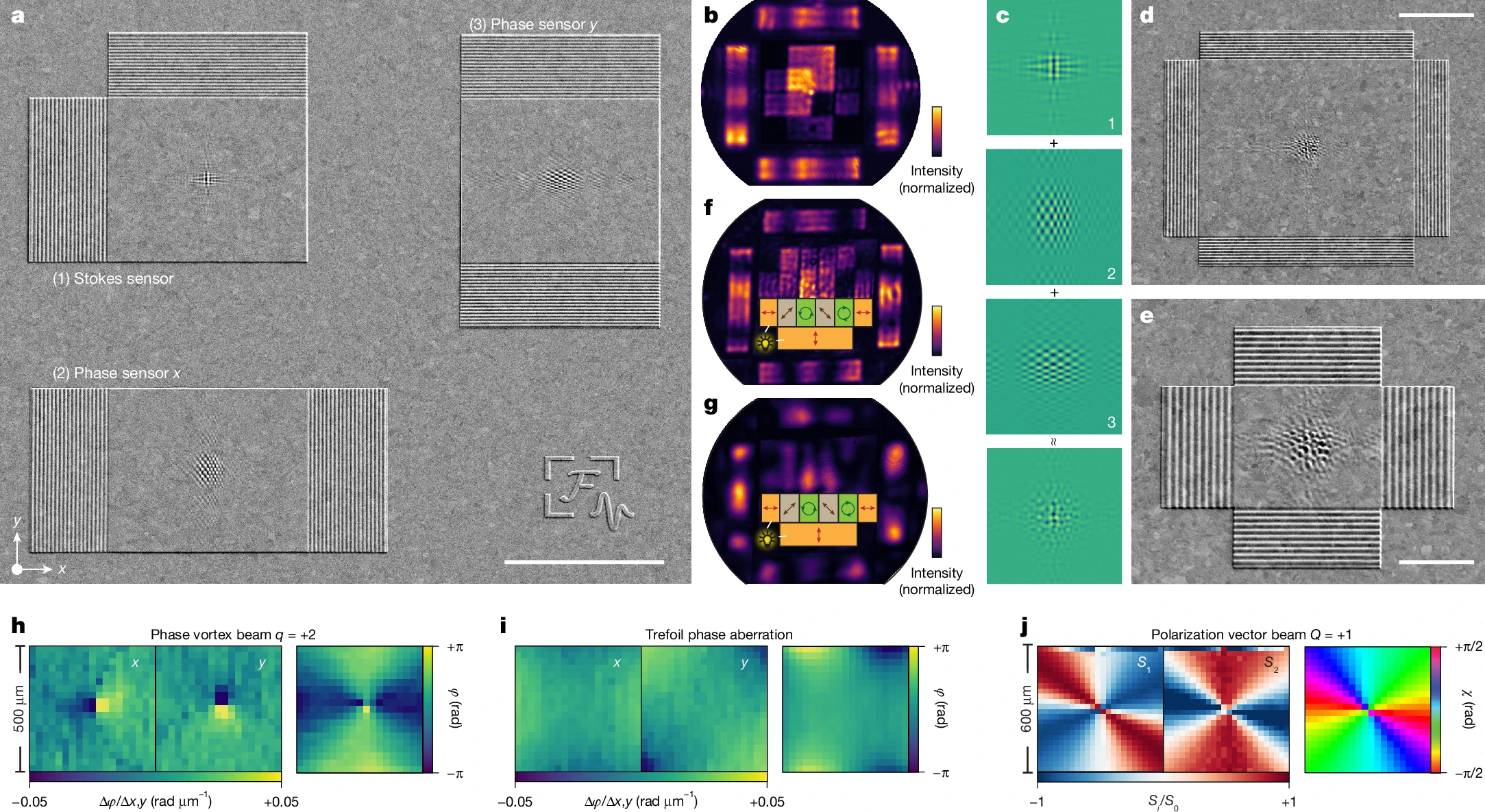 Figure from the Nature paper showing the Fourier-pixel architecture generating color across multiple wavelengths and performing on-chip optical computation.