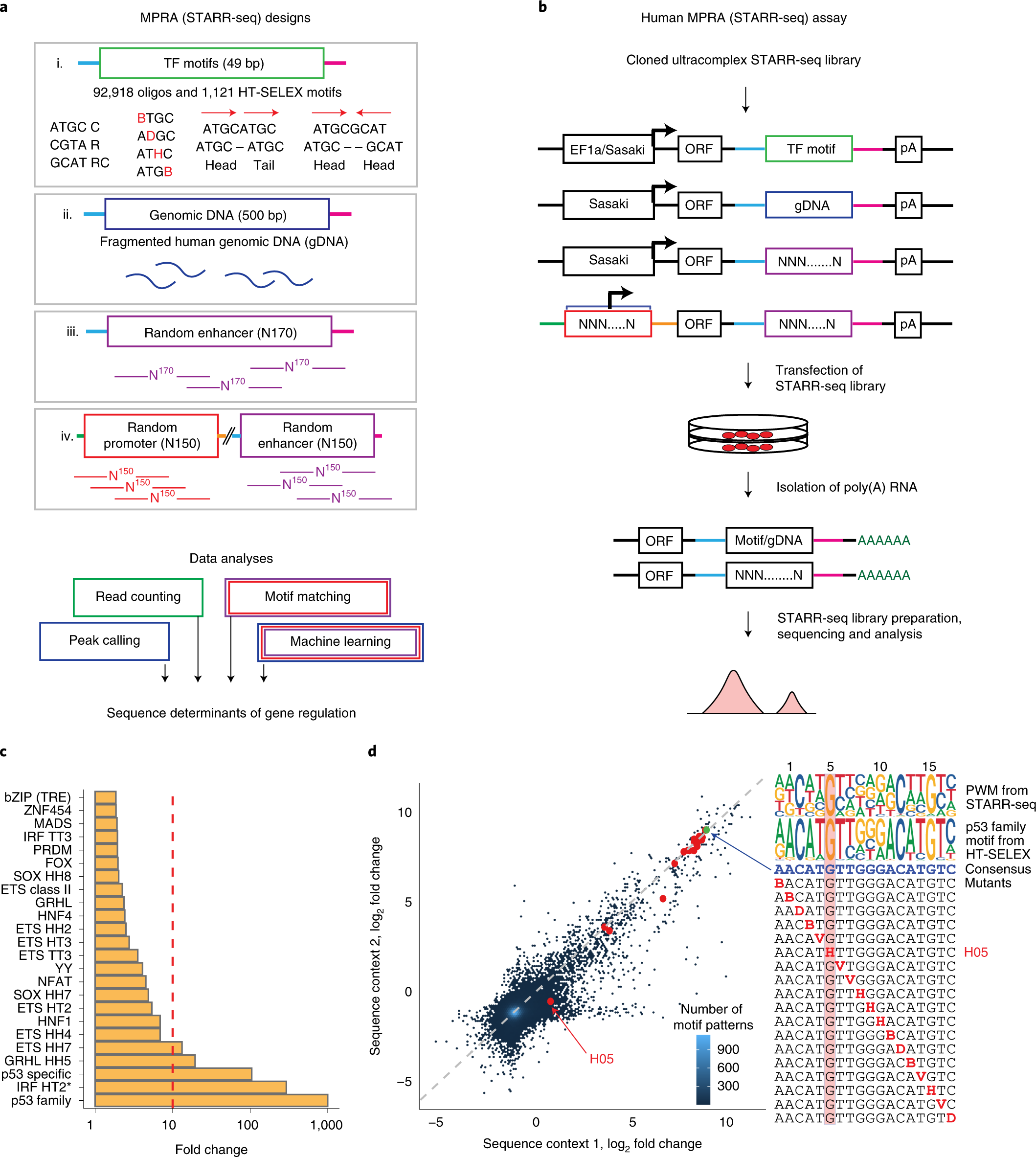 Orientation of flanking sequences neighboring to insertions in long reads