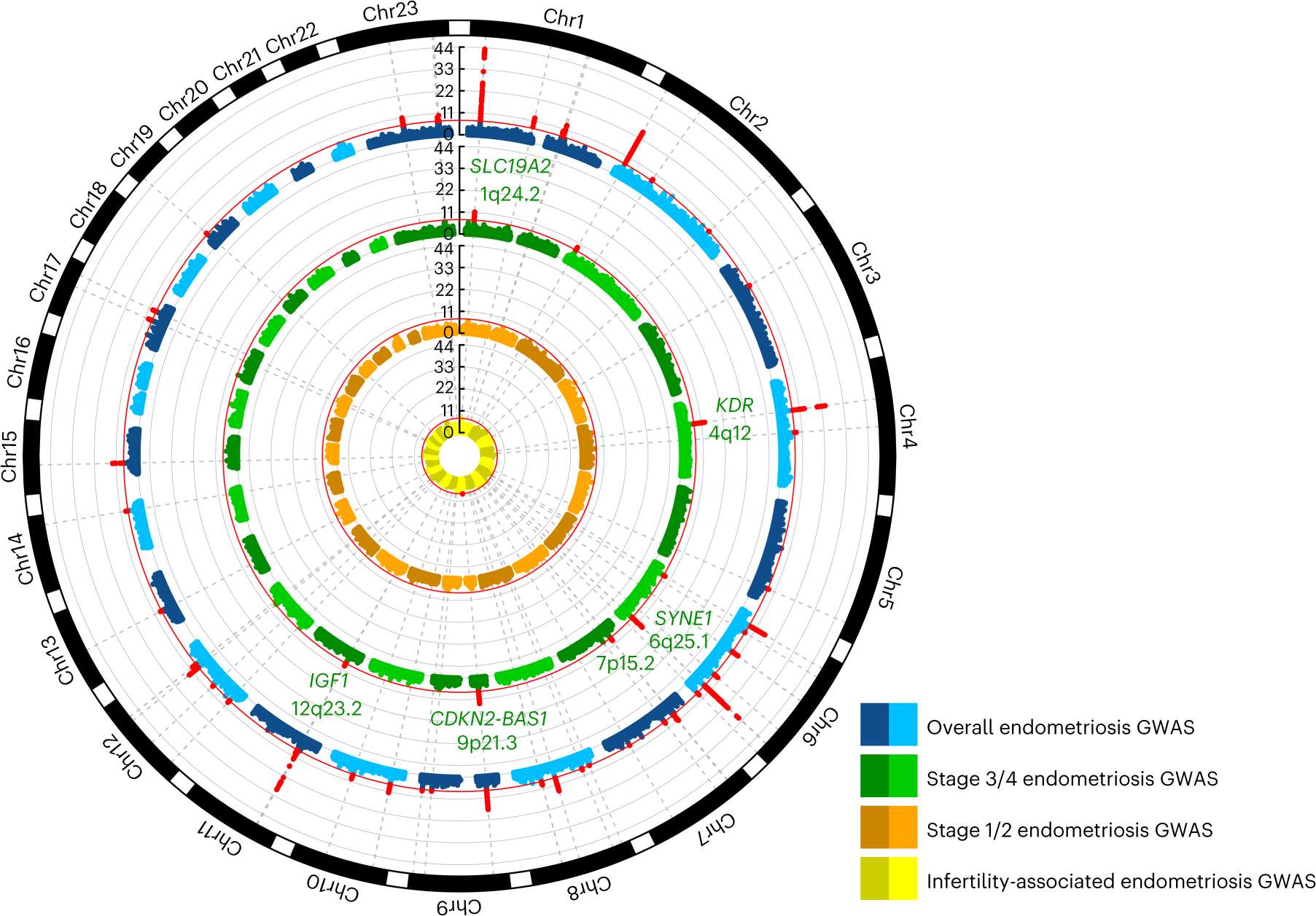 The genetic basis of endometriosis and comorbidity with other pain and  inflammatory conditions | Nature Genetics