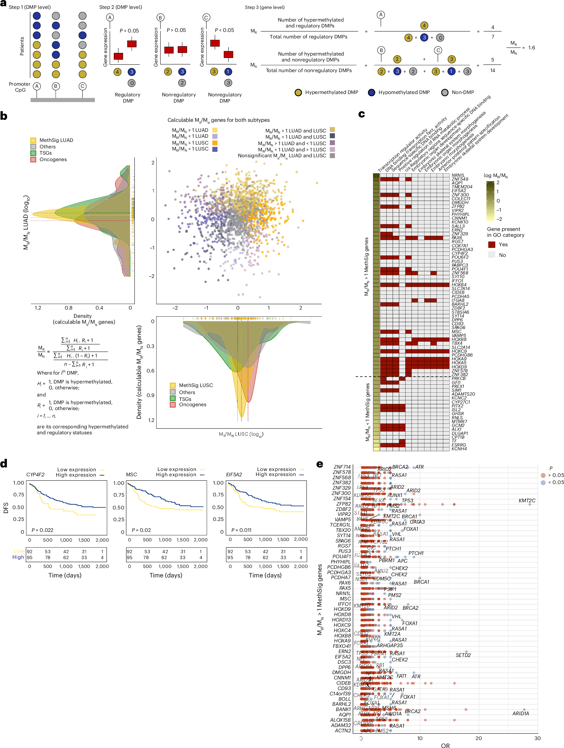 Fig. 4: Identification of cancer-related disruption events by applying MR/MN to MethSig.