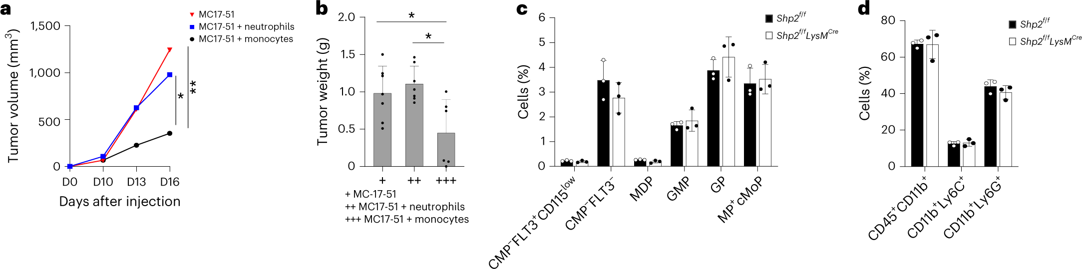 Fig. 6: SHP-2 ablation induces lasting antitumor properties in monocytes.