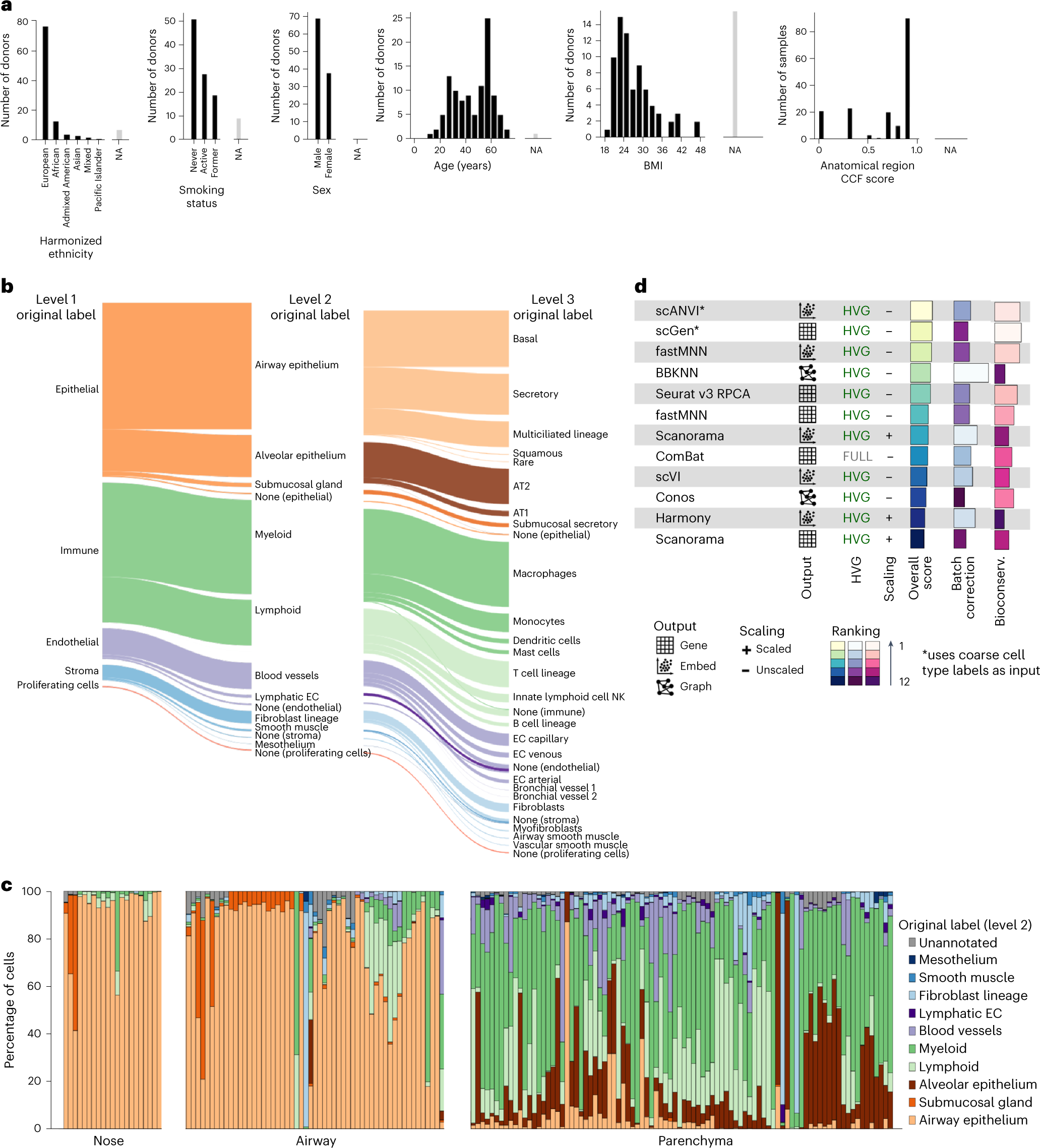 Fig. 2: Composition and construction of the HLCA core.
