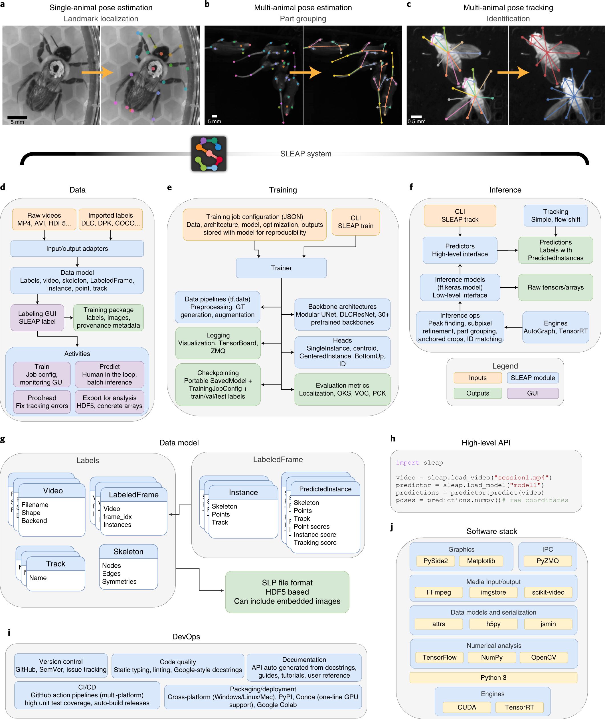 SLEAP: A deep learning system for multi-animal pose tracking | Nature  Methods