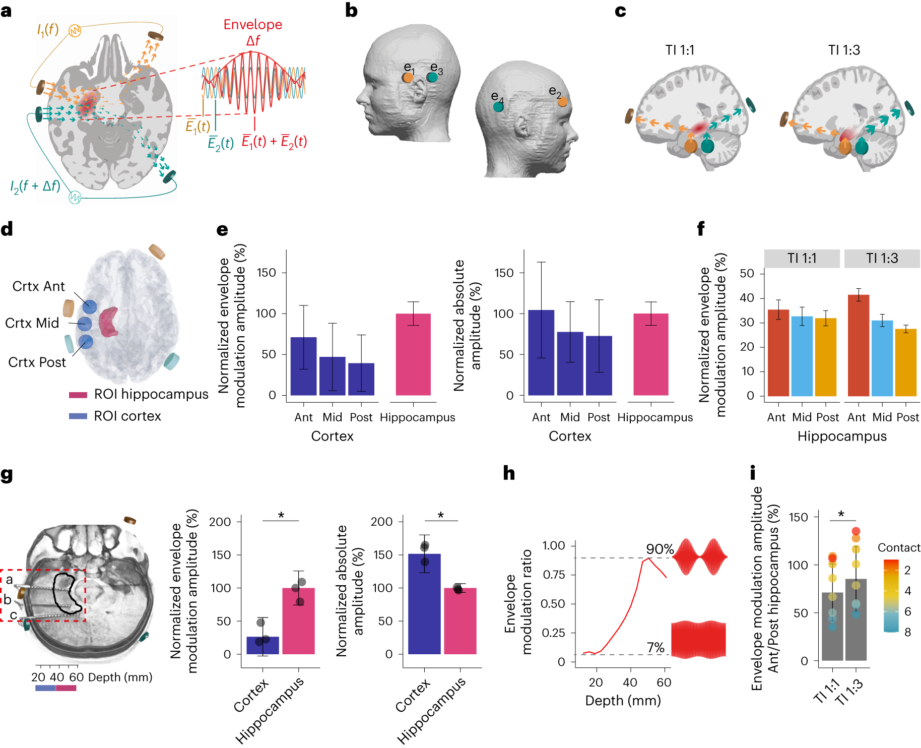 Non-invasive temporal interference electrical stimulation of the human  hippocampus