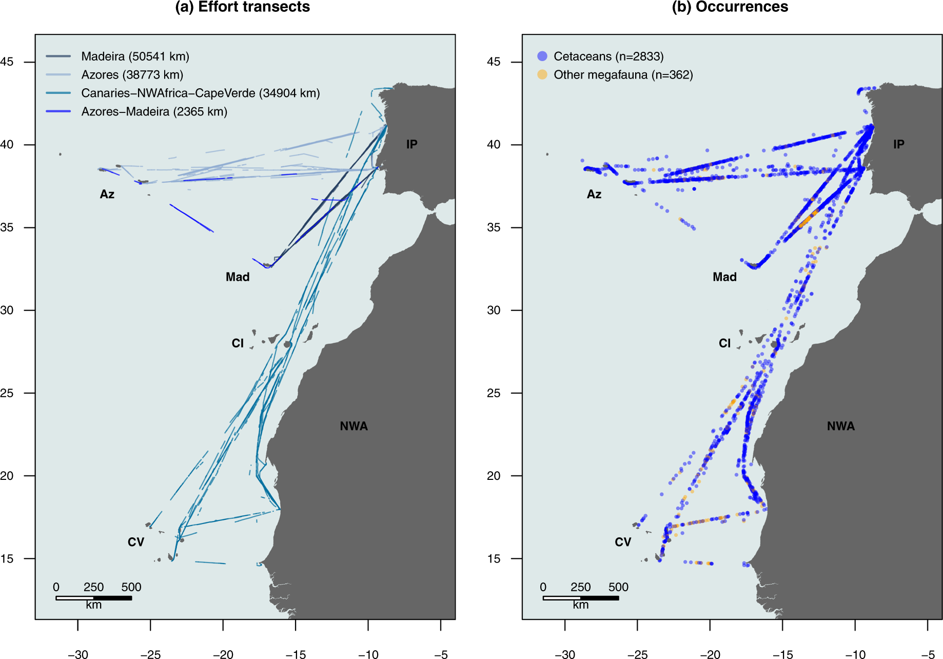 A Dataset Of Cetacean Occurrences In The Eastern North Atlantic