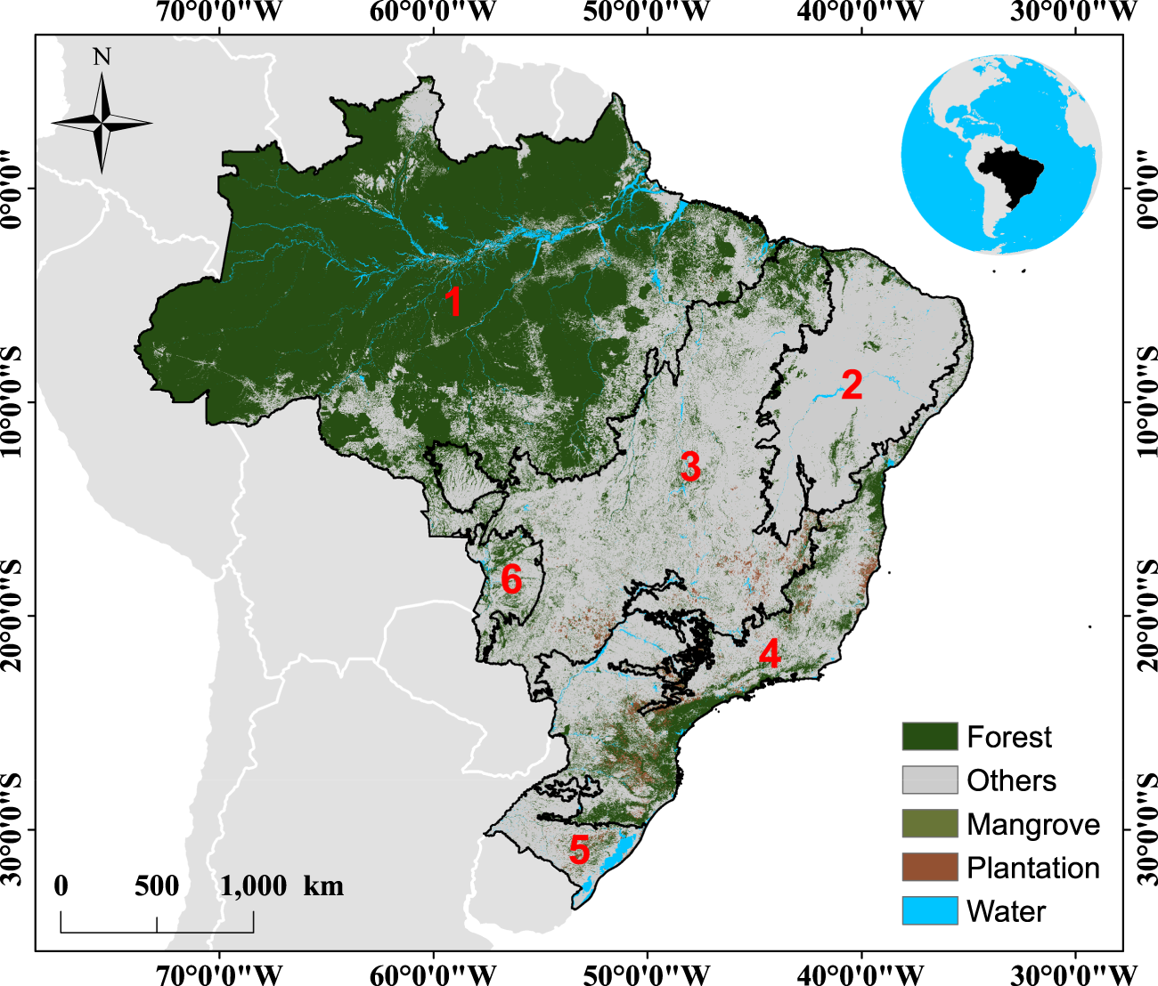Rainforest Use A Grid Map Benchmark Maps Of 33 Years Of Secondary Forest Age For Brazil | Scientific  Data