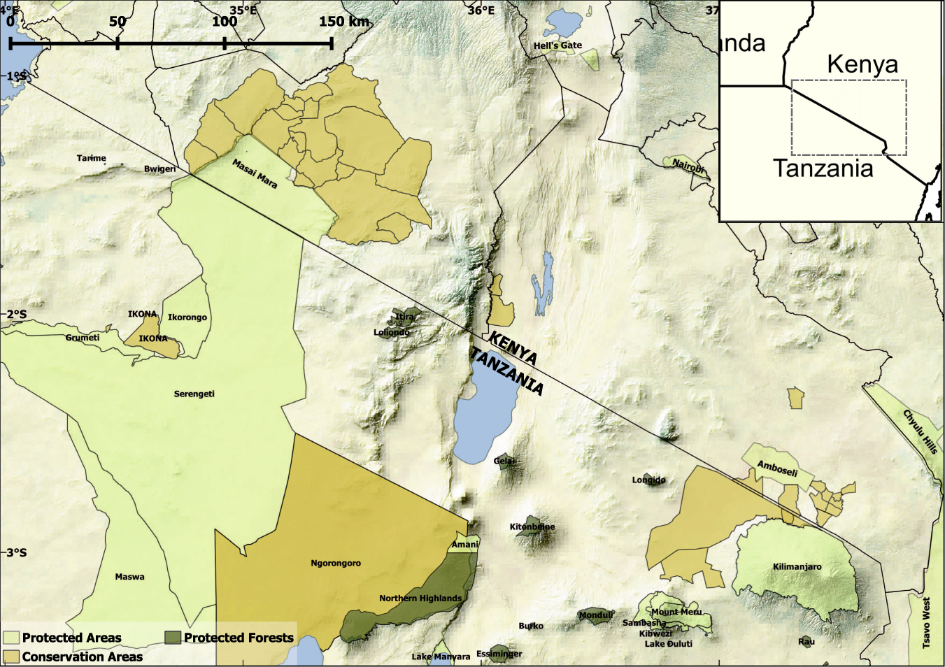 150 Km From My Location Landscape Dynamics (Landdx) An Open-Access Spatial-Temporal Database For  The Kenya-Tanzania Borderlands | Scientific Data