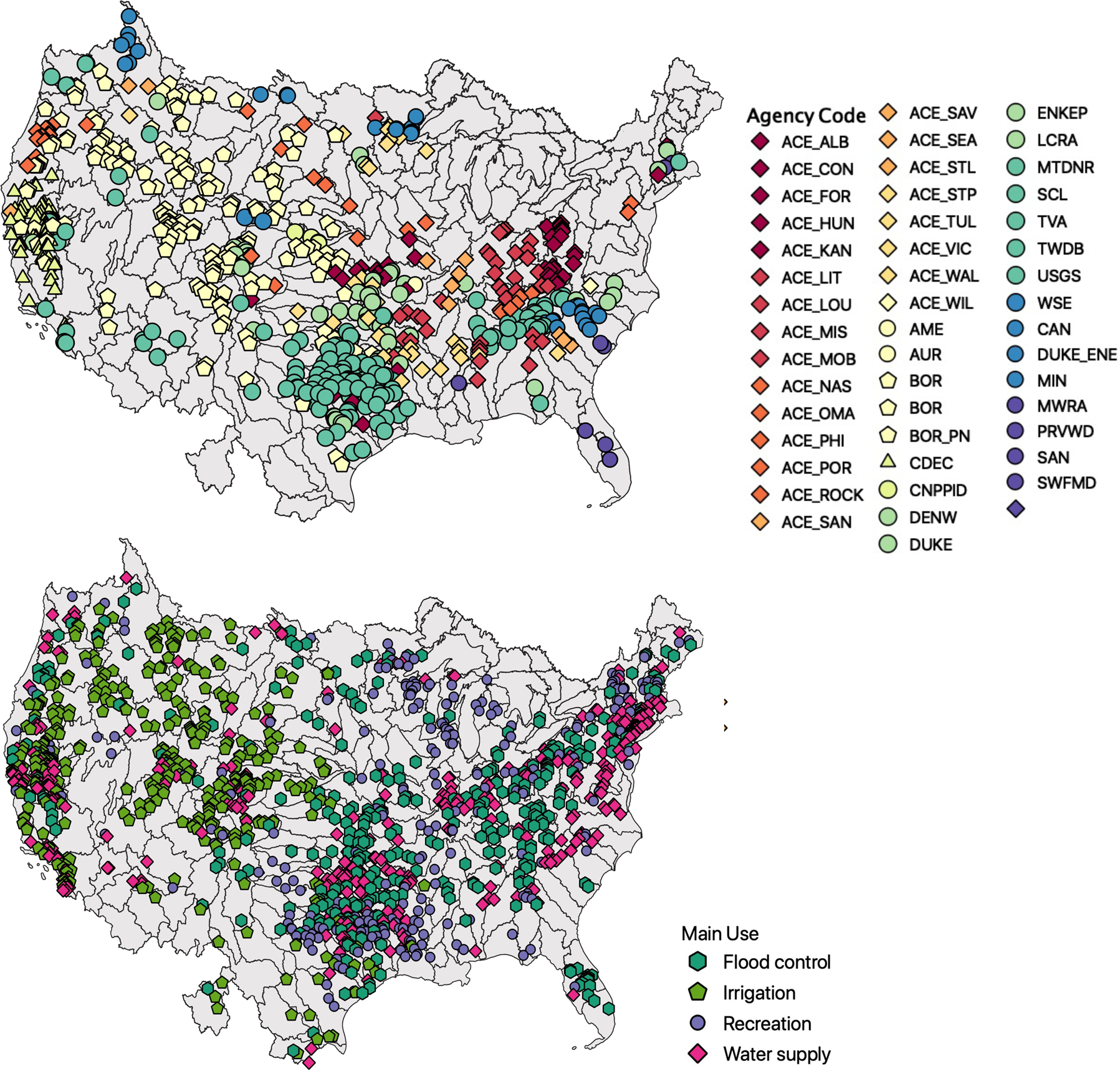 ResOpsUS, a dataset of historical reservoir operations in the contiguous  United States | Scientific Data