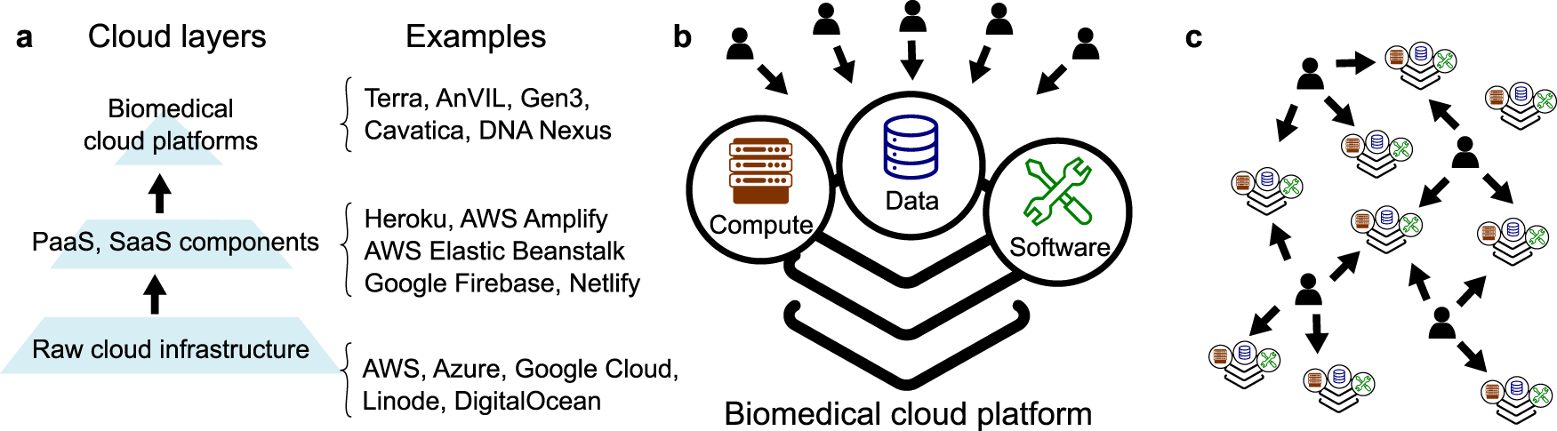 From biomedical cloud platforms to microservices: next steps in