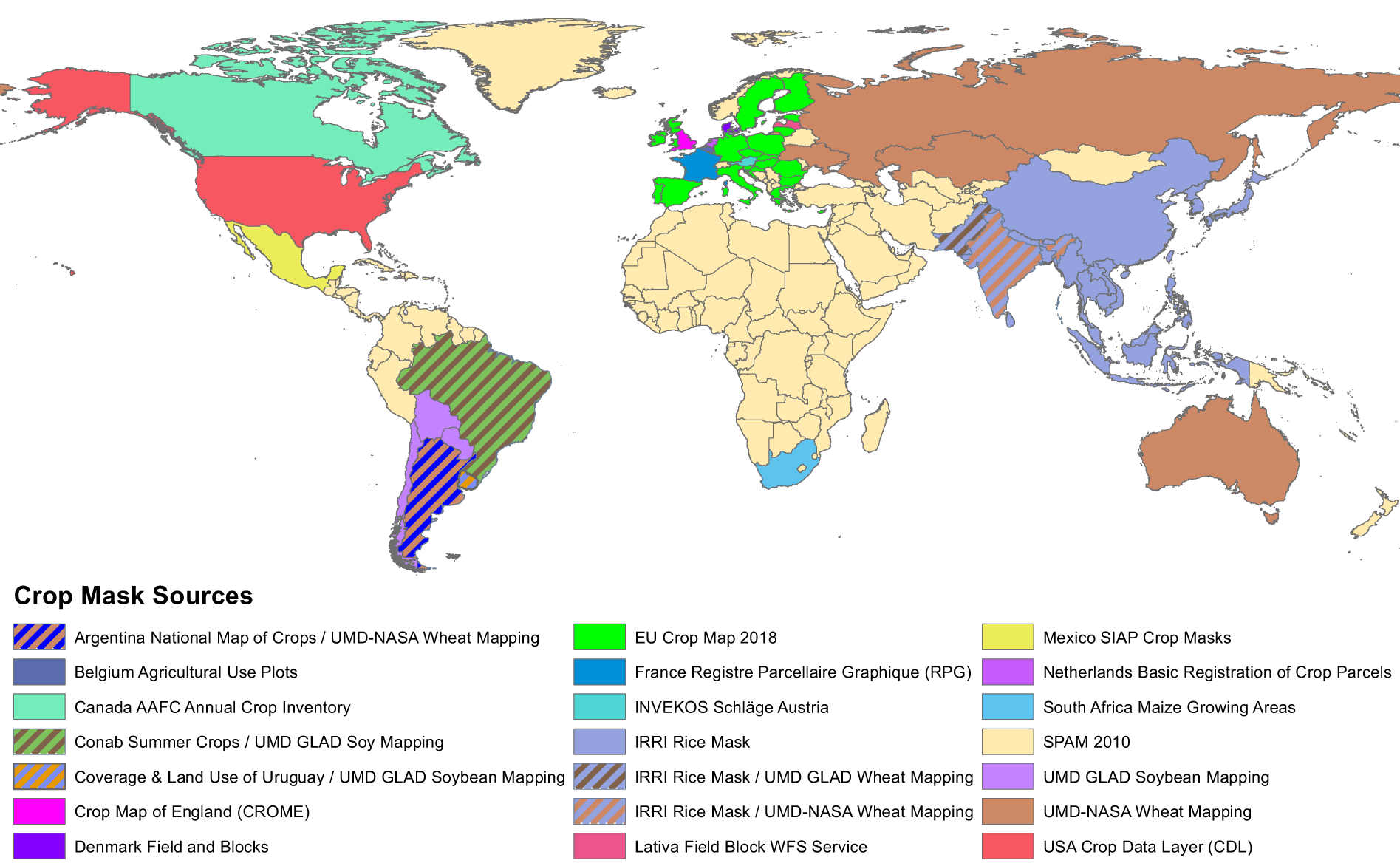 New Map of Worldwide Croplands