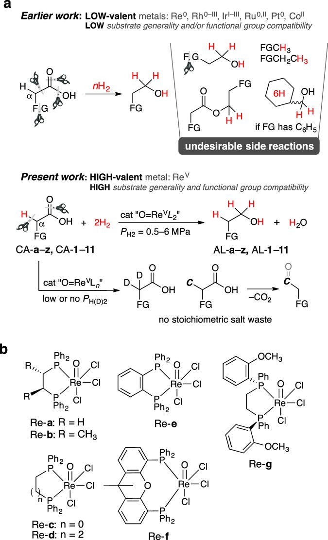 Catalytic Transformation Of Functionalized Carboxylic Acids Using Multifunctional Rhenium Complexes Scientific Reports