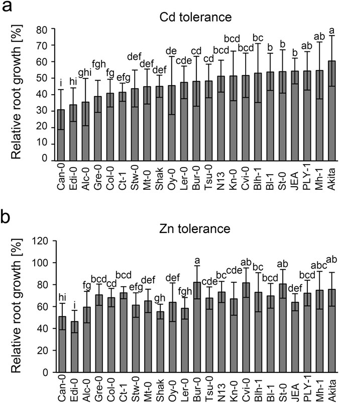 Natural Variation In Arabidopsis Thaliana Cd Responses And The Detection Of Quantitative Trait Loci Affecting Cd Tolerance Scientific Reports