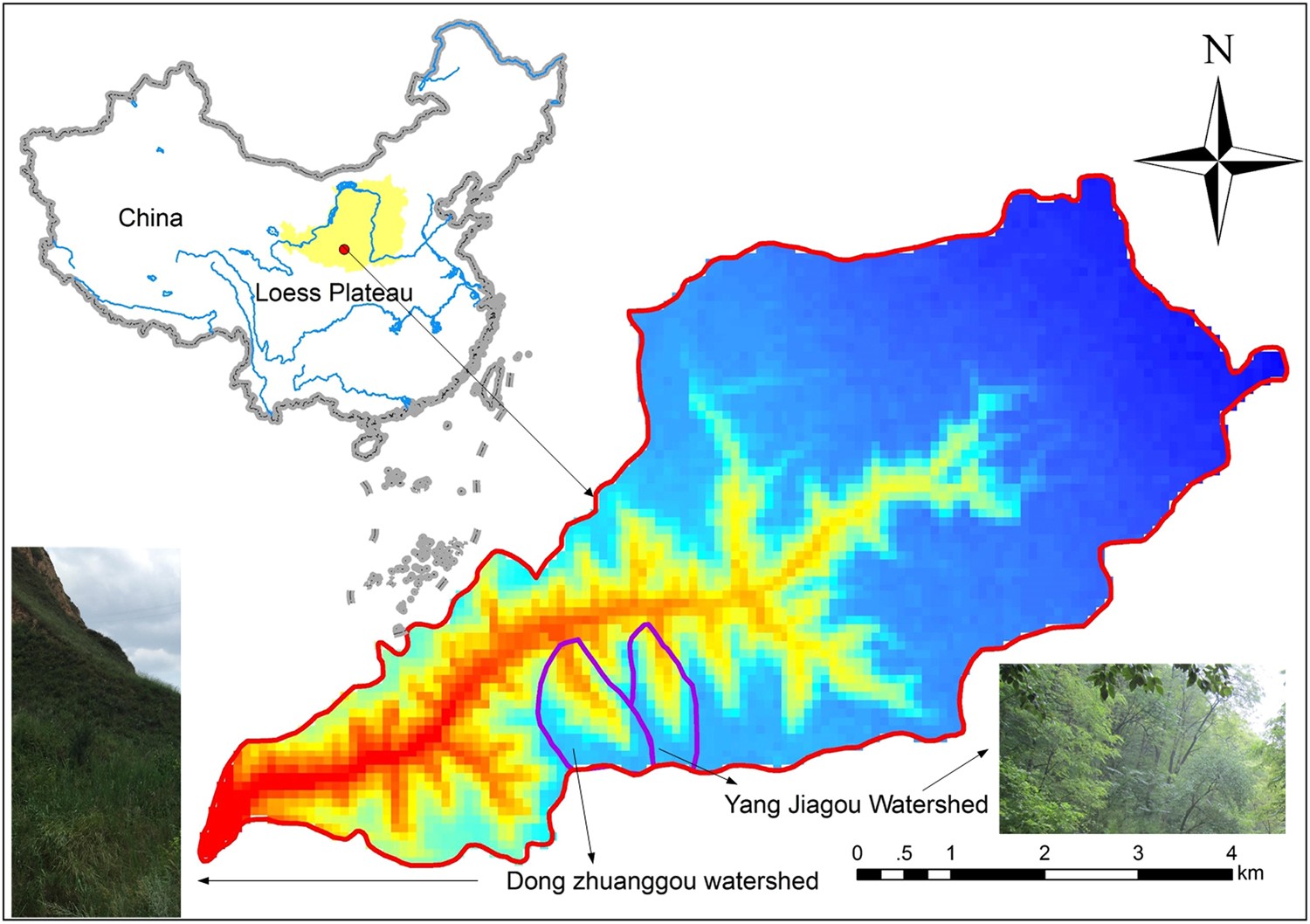 Party Supplies Maps A Watershed Comparing Watershed Afforestation And Natural Revegetation Impacts On Soil  Moisture In The Semiarid Loess Plateau Of China | Scientific Reports