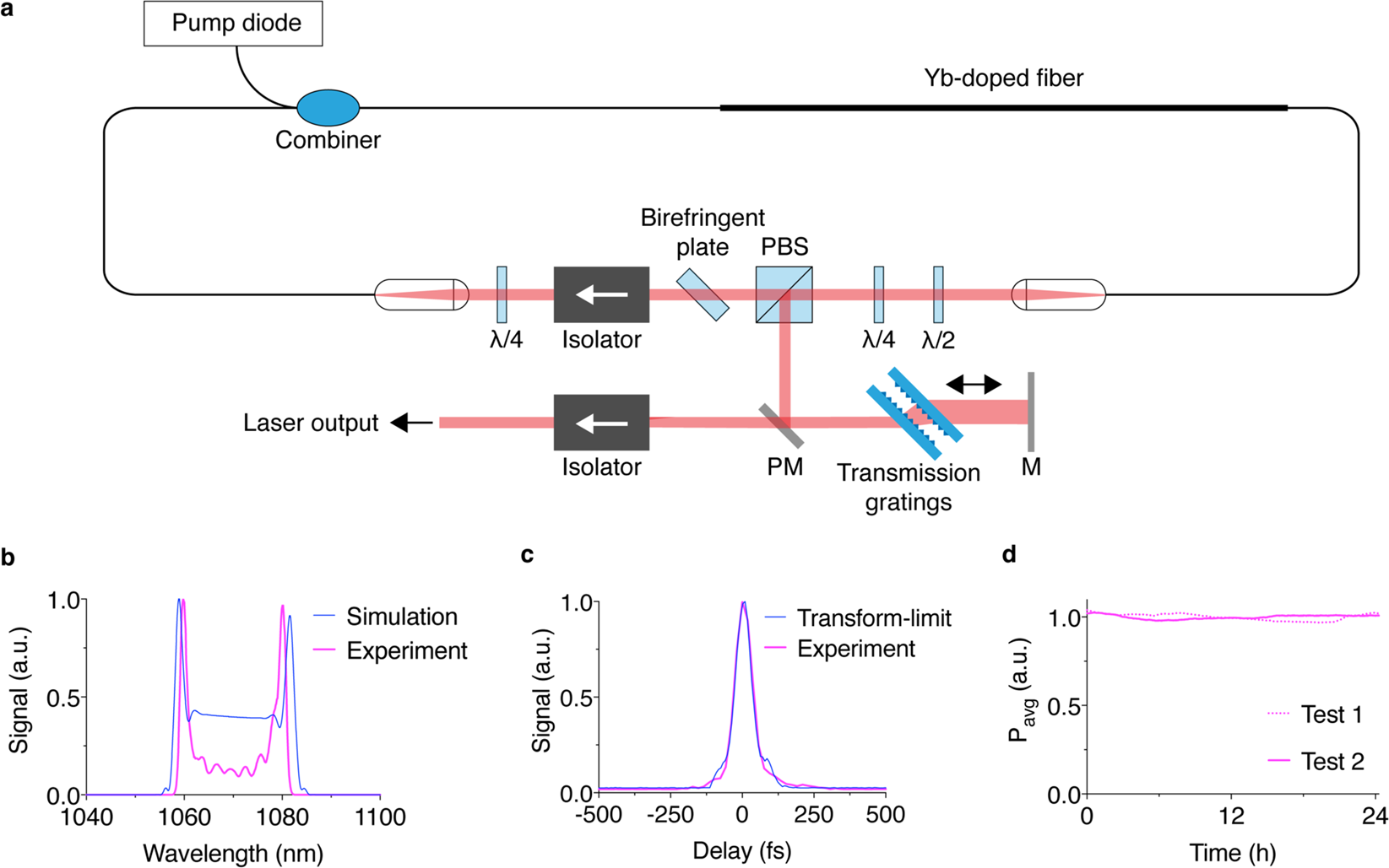 Custom fabrication and mode-locked operation of a femtosecond fiber laser  for multiphoton microscopy | Scientific Reports