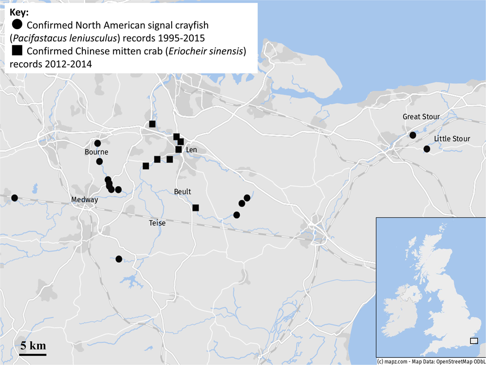 signal crayfish uk map Effect Of Artificial Barriers On The Distribution Of The Invasive