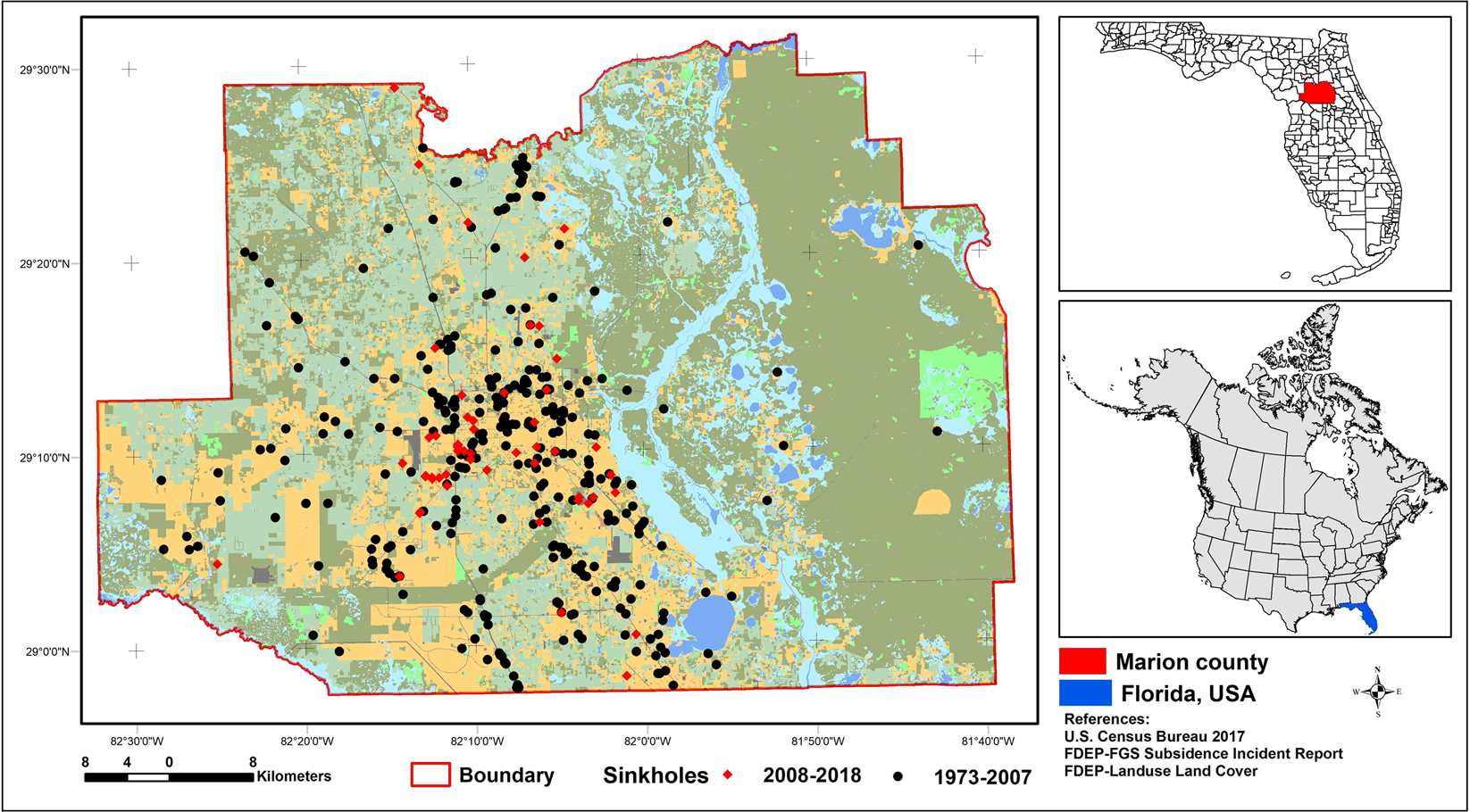 Sinkhole Susceptibility Mapping In Marion County Florida