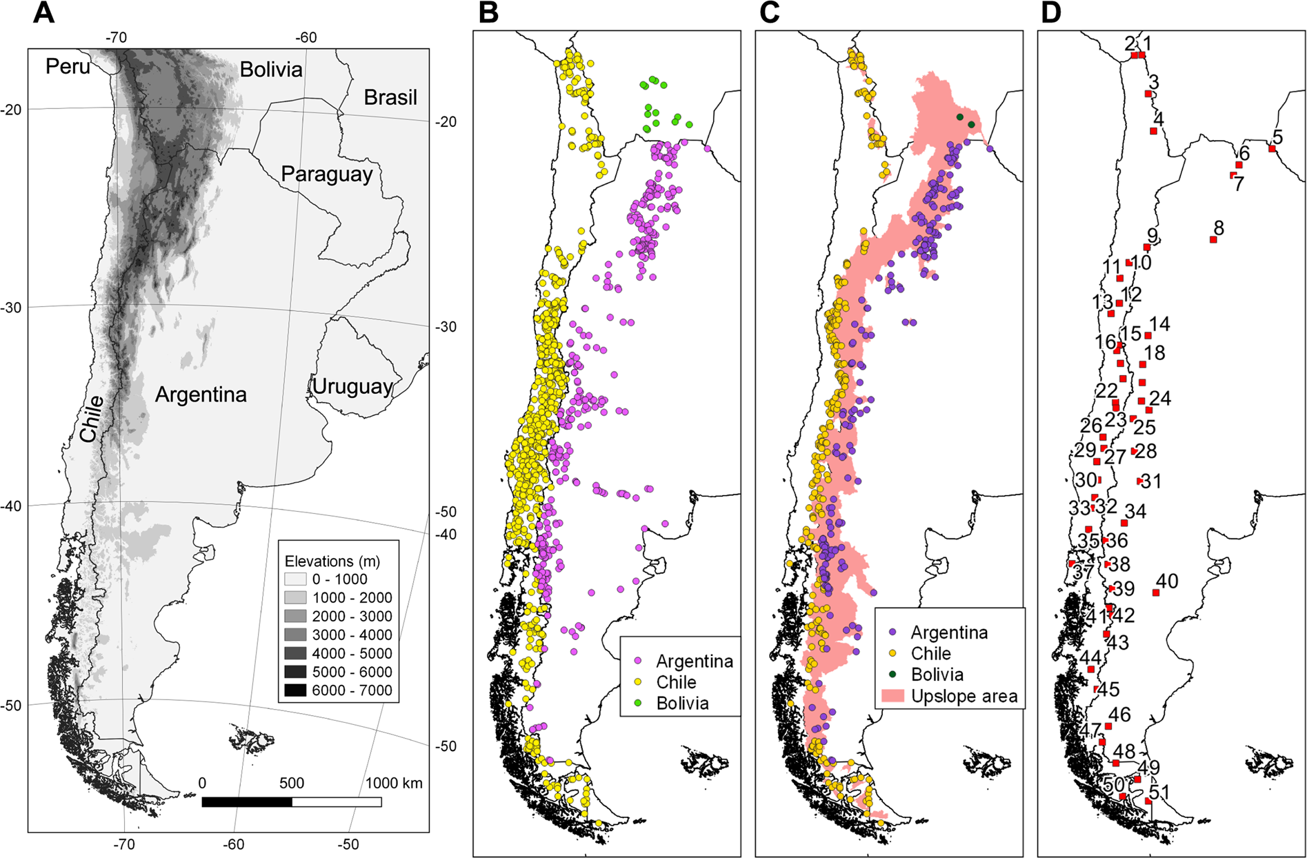 Streamflow Variations Across The Andes 18 55 S During The Instrumental Era Scientific Reports
