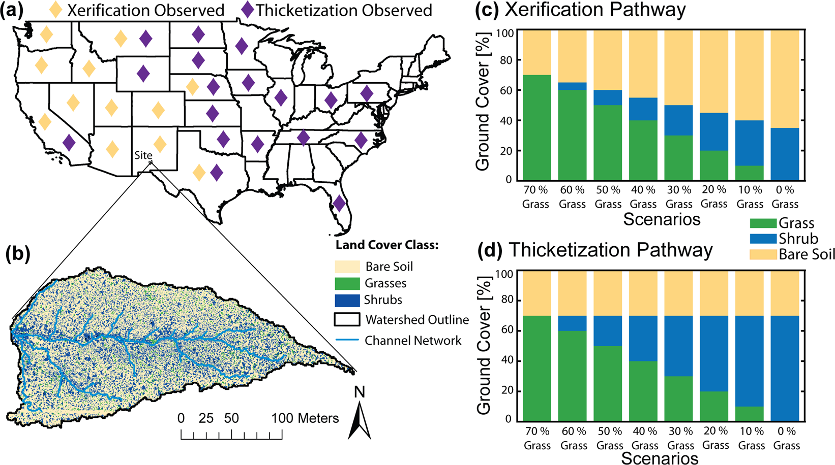 Woody Plant Encroachment Has A Larger Impact Than Climate Change On Dryland Water Budgets Scientific Reports