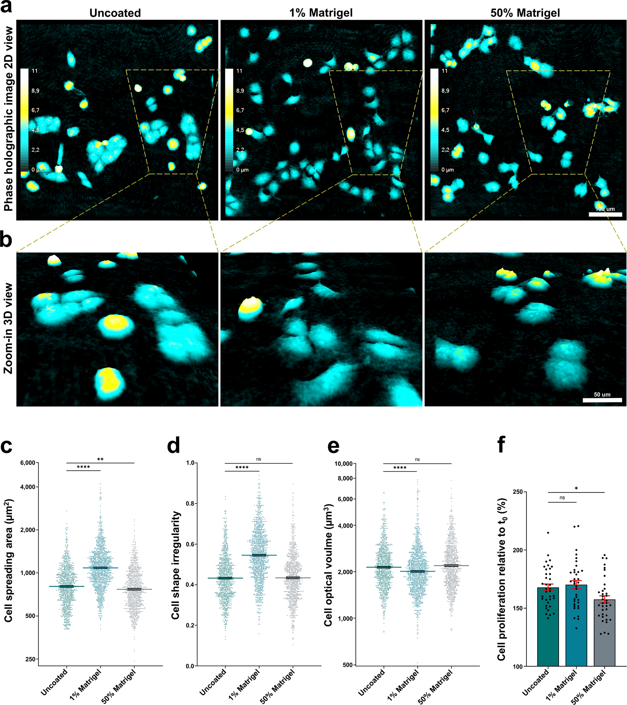 Exploiting The Potential Of Commercial Digital Holographic Microscopy By Combining It With 3d Matrix Cell Culture Assays Scientific Reports