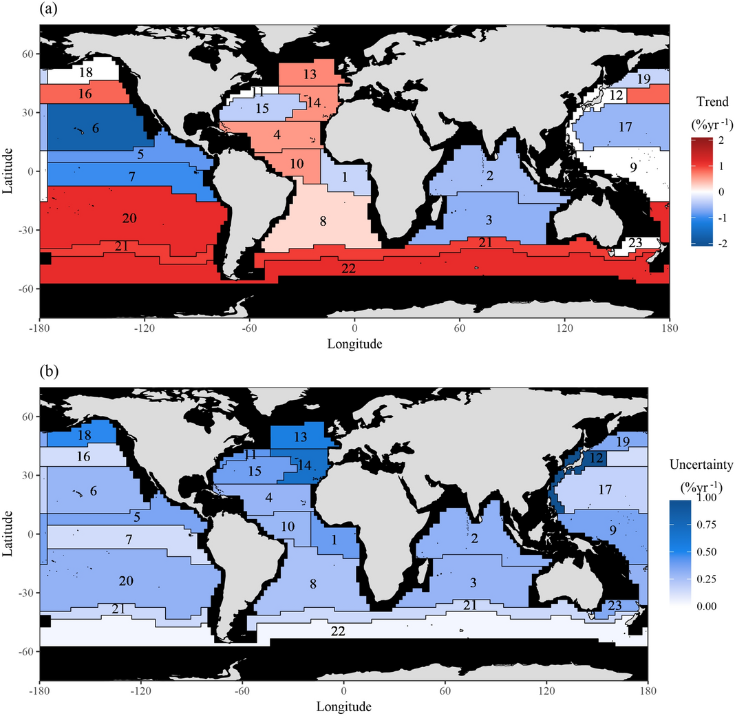 Sea Surface Chlorophyll Map Regional Surface Chlorophyll Trends And Uncertainties In The Global Ocean |  Scientific Reports