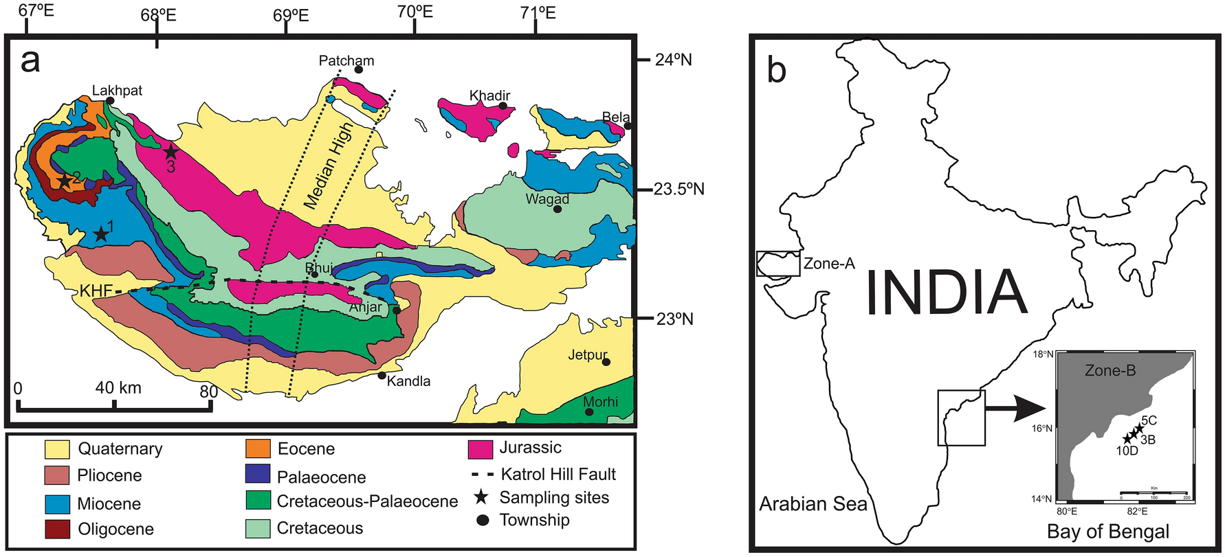 Geological Map Of Gujarat Potential Utility Of Reflectance Spectroscopy In Understanding The  Paleoecology And Depositional History Of Different Fossils | Scientific  Reports