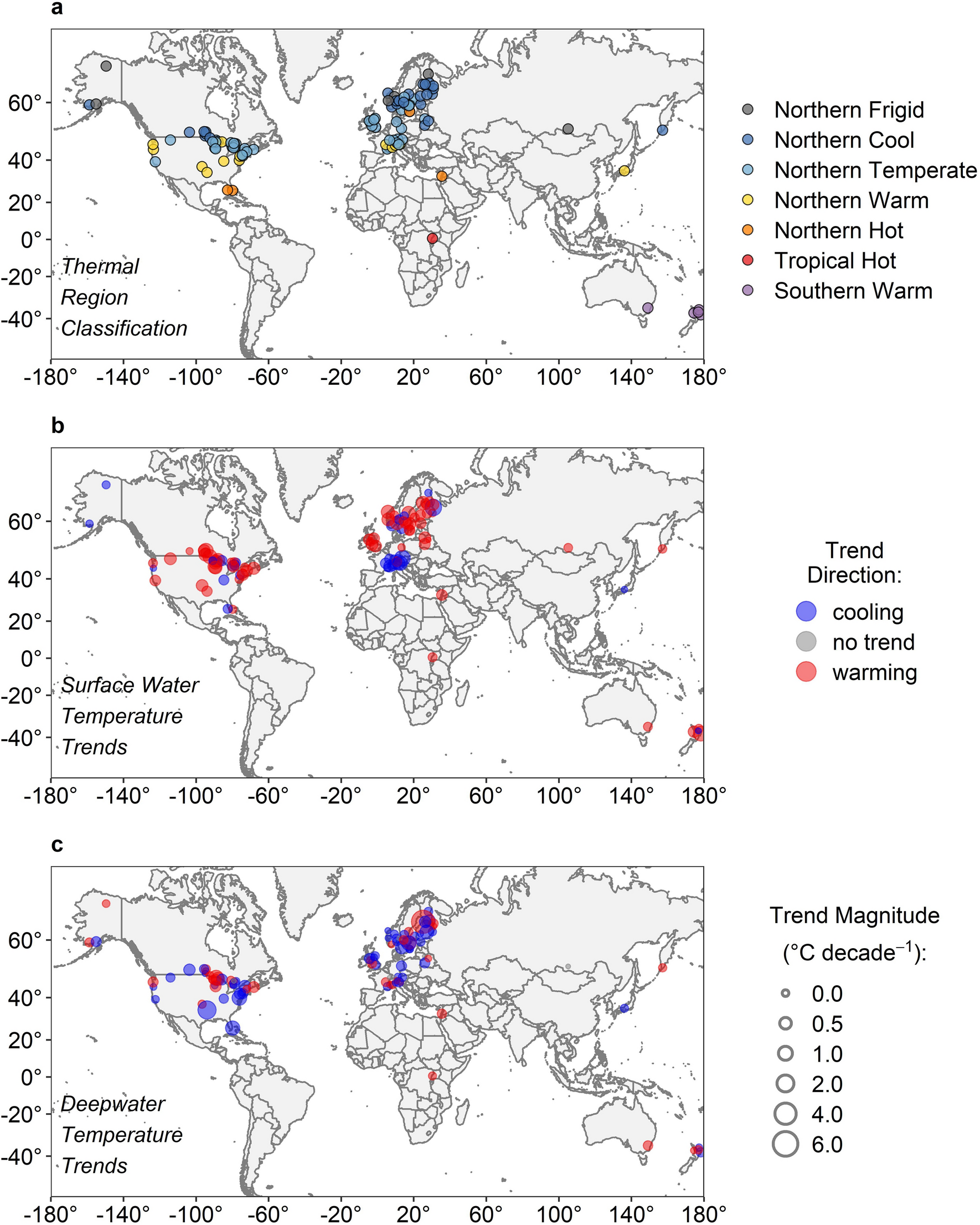 Deeper Waters Are Changing Less Consistently Than Surface Waters In A Global Analysis Of 102 Lakes Scientific Reports