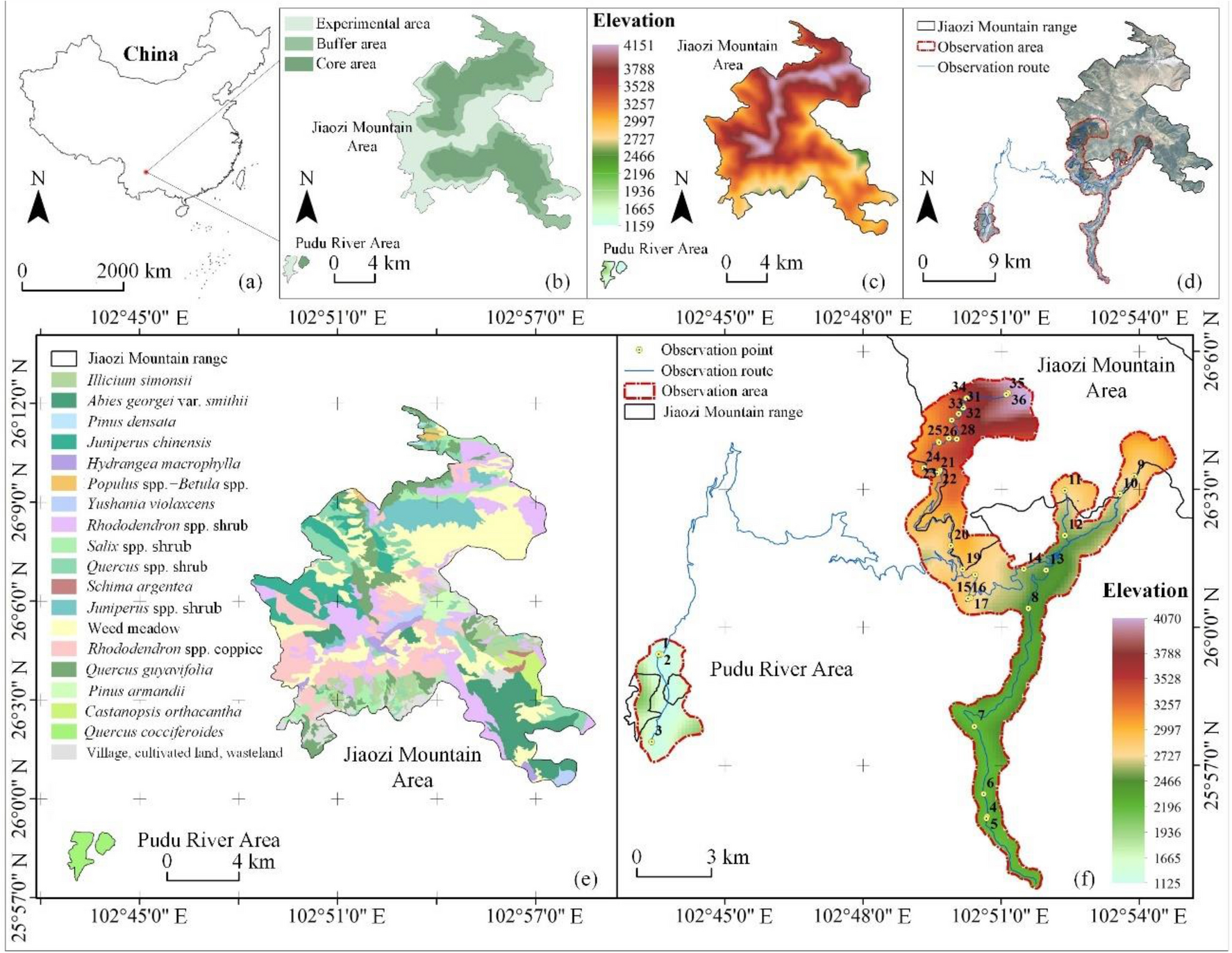 Implementation of the visual aesthetic quality of slope forest autumn color  change into the configuration of tree species