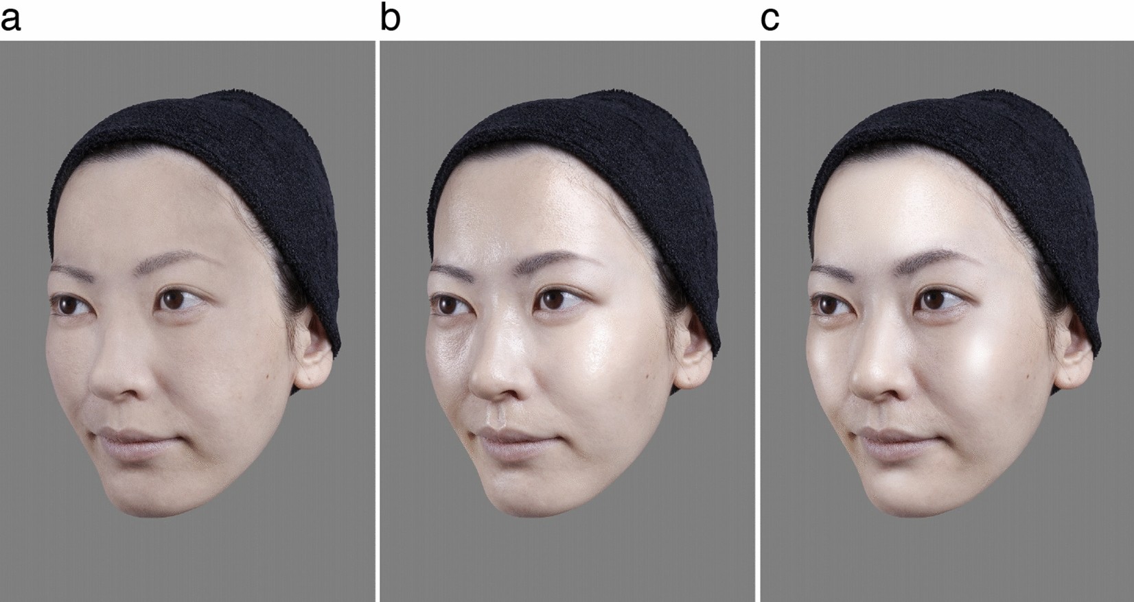 L'Oral skin color chart used for skin color identification. Lightness