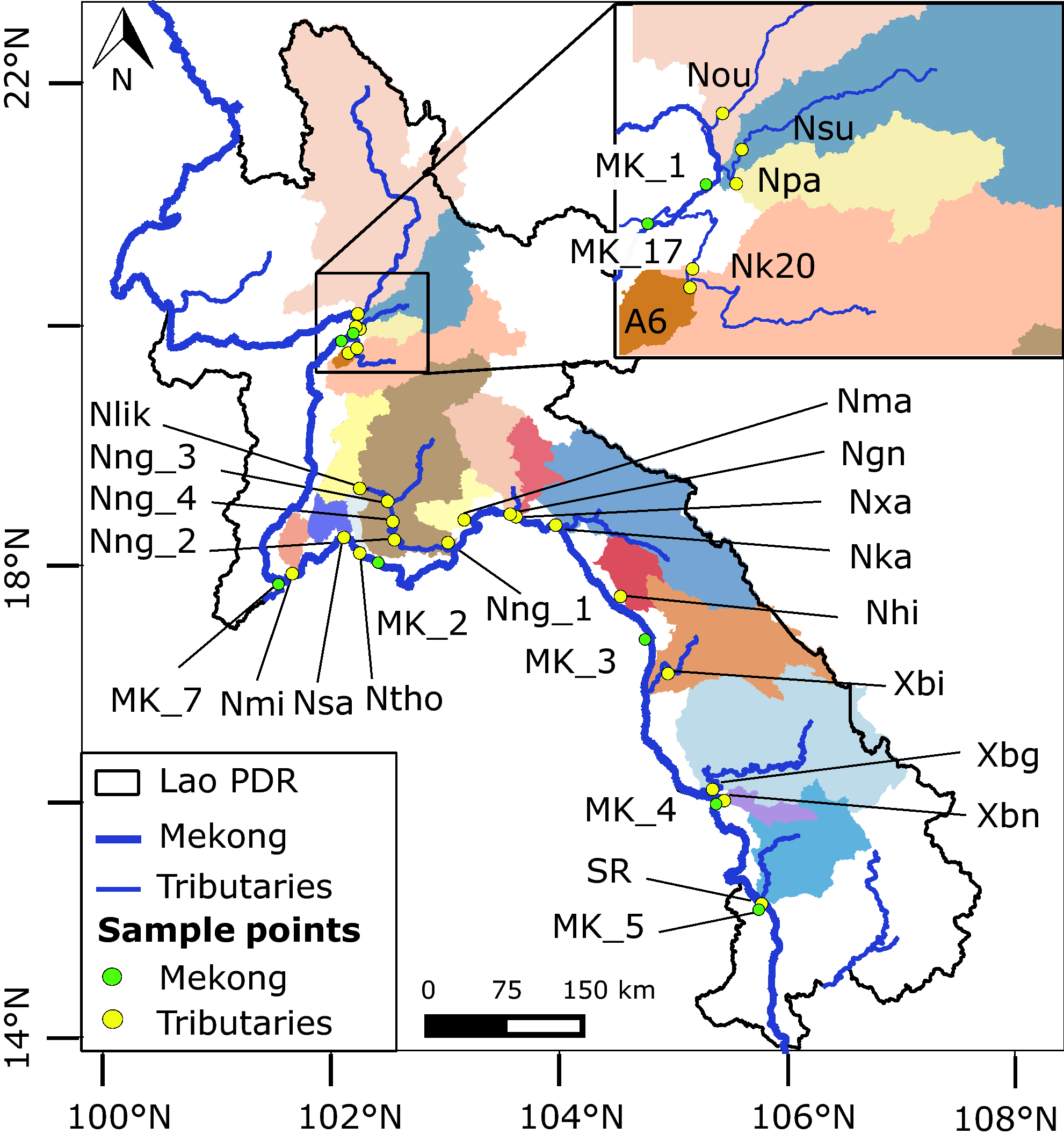 Effects of hydrological regime and land use on in-stream Escherichia coli  concentration in the Mekong basin, Lao PDR | Scientific Reports