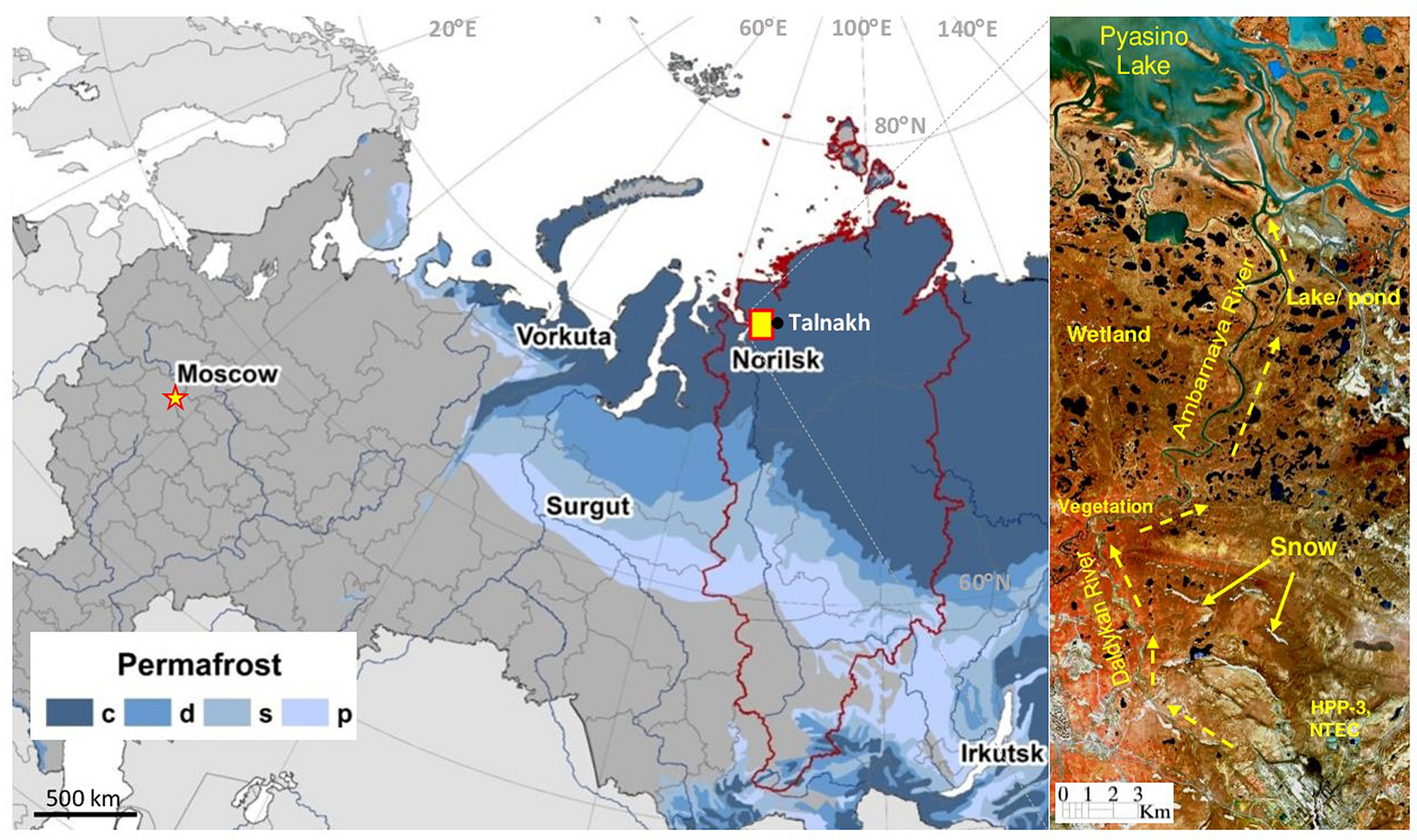 Monitoring oil spill in Norilsk, Russia using satellite data | Scientific  Reports