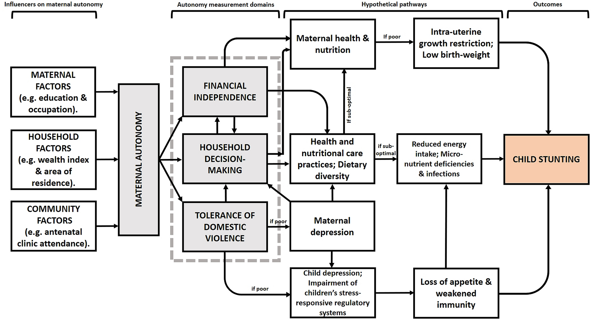Higher maternal autonomy is associated with reduced child stunting ...