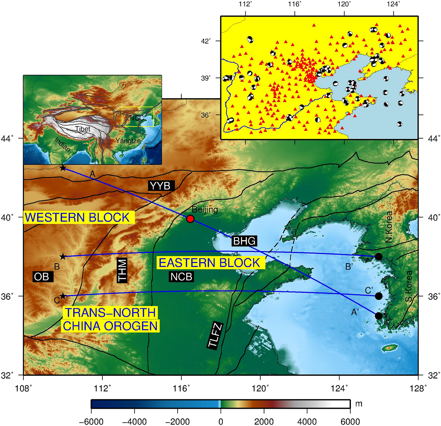 Adjoint traveltime tomography unravels a scenario of horizontal mantle flow  beneath the North China craton | Scientific Reports