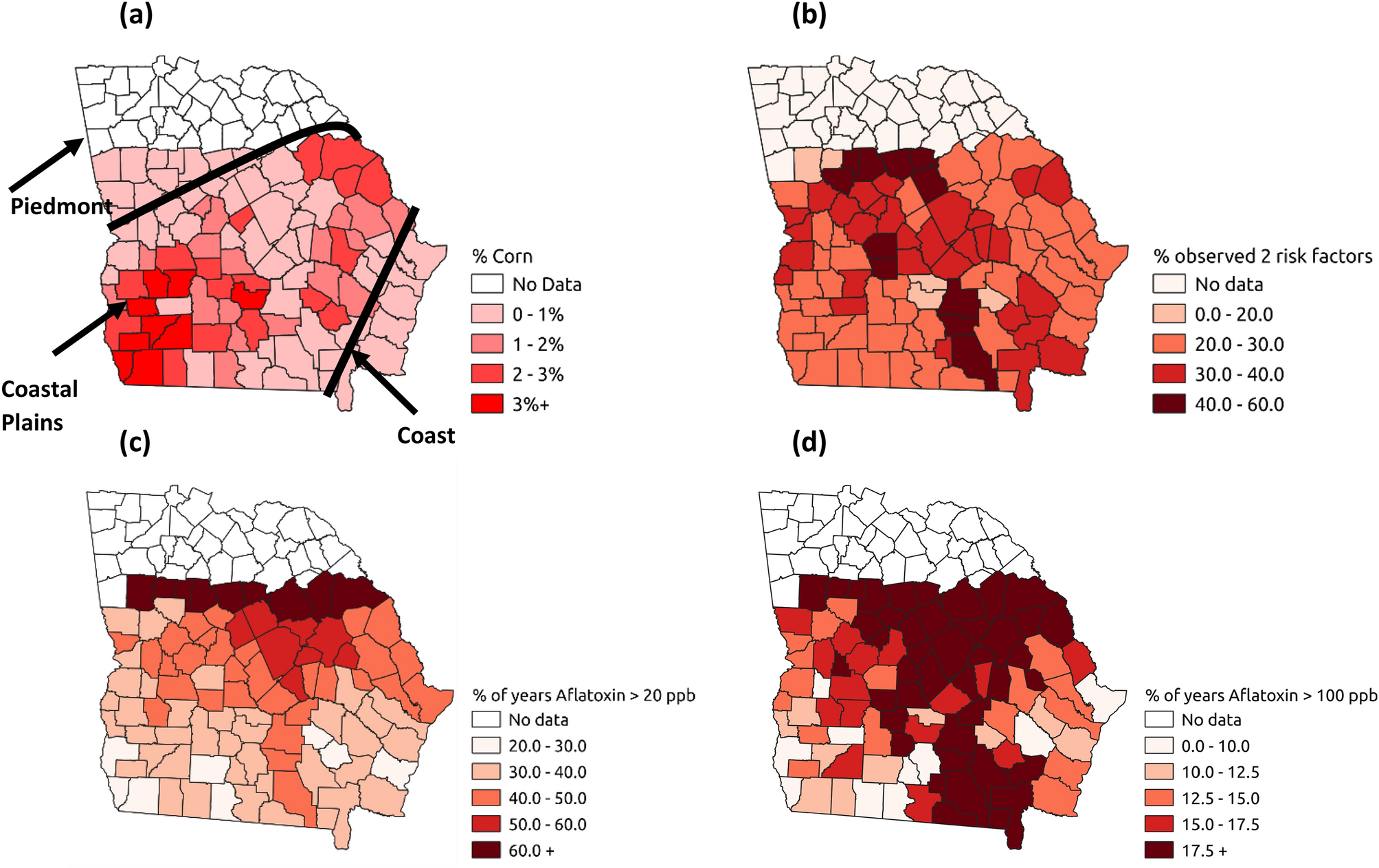 Determining future aflatoxin contamination risk scenarios for corn in Southern Georgia, USA using spatio-temporal modelling and future climate simulations Scientific Reports image pic image