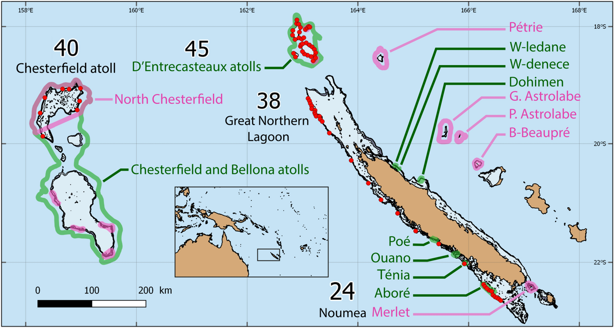 Frontiers  Piscine predation rates vary relative to habitat, but not  protected status, in an island chain with an established marine reserve