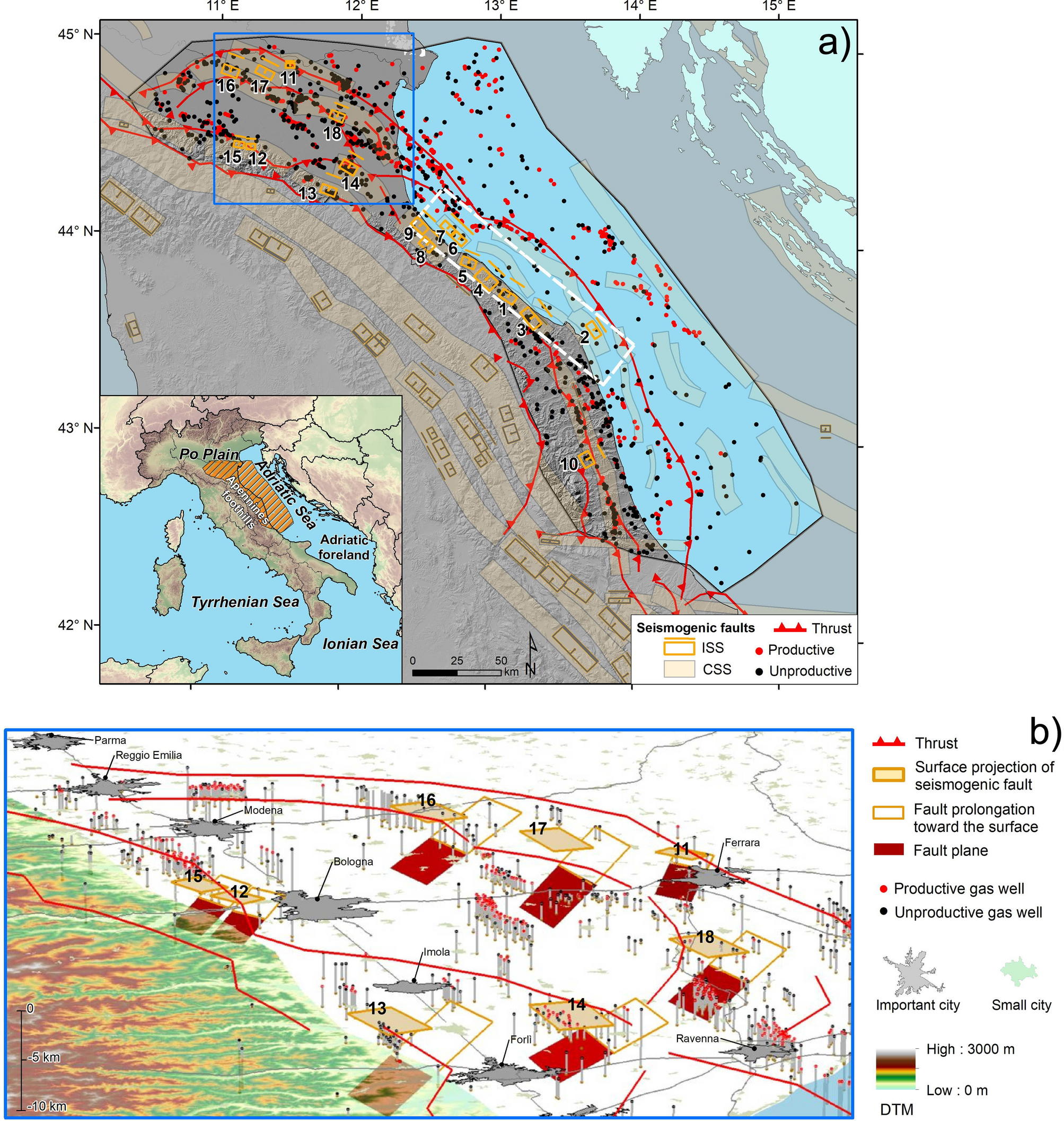 Gas fields and large shallow seismogenic reverse faults are anticorrelated  | Scientific Reports