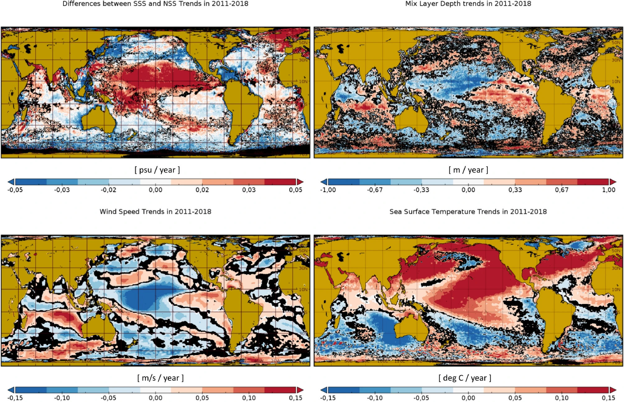 Increasing stratification as observed by satellite sea surface salinity measurements