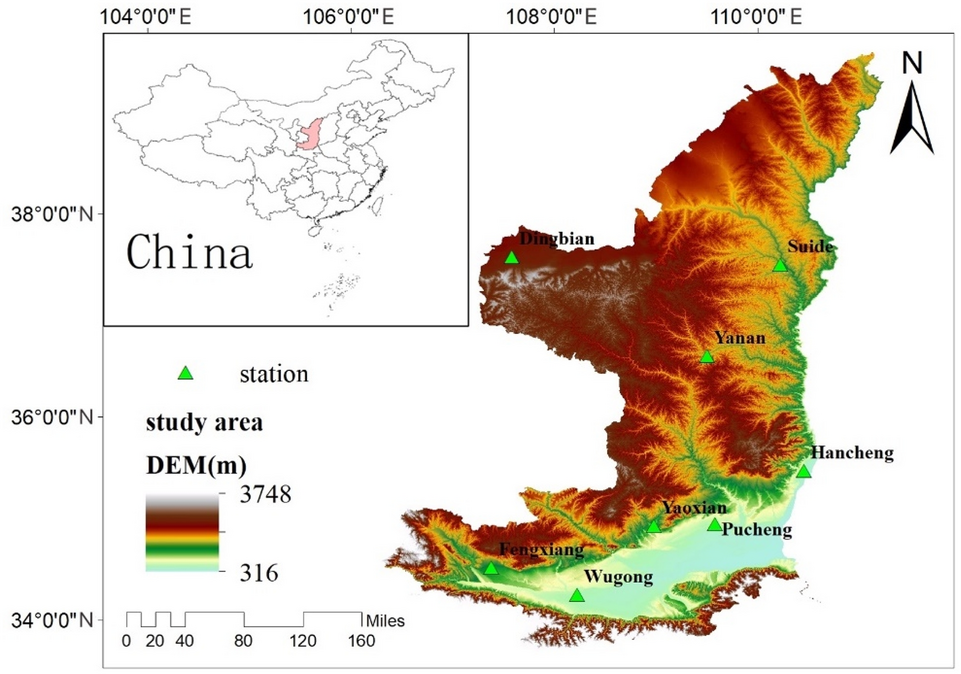Response of drought index to land use types in the Loess Plateau